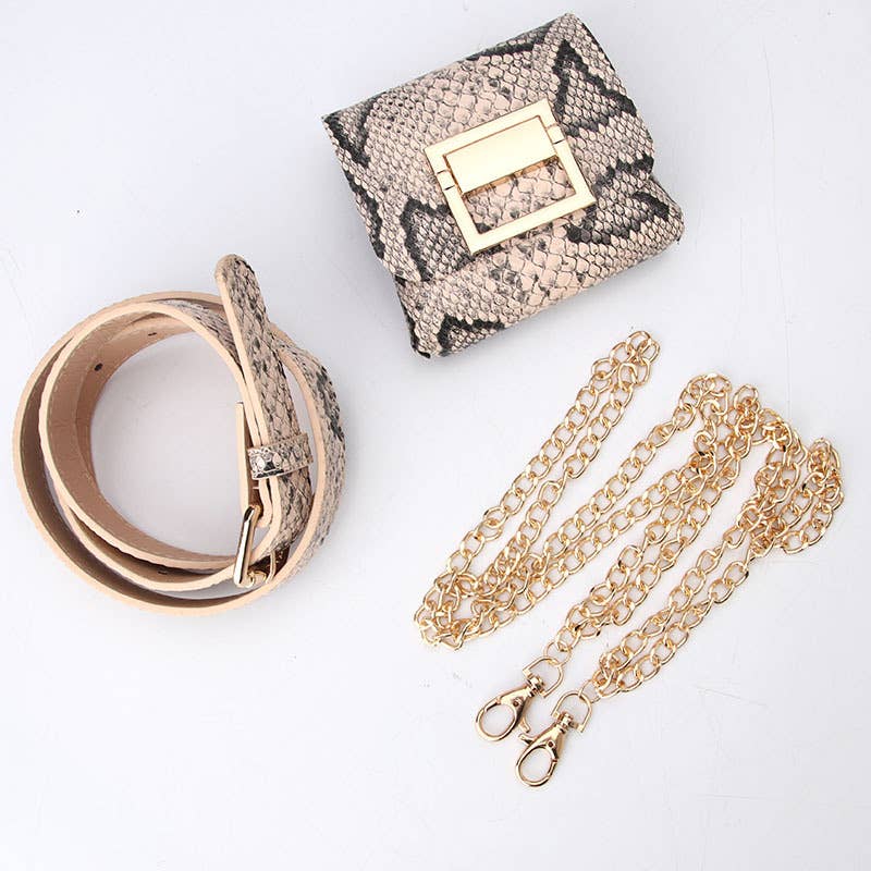 Golden chain fashionable women's belt