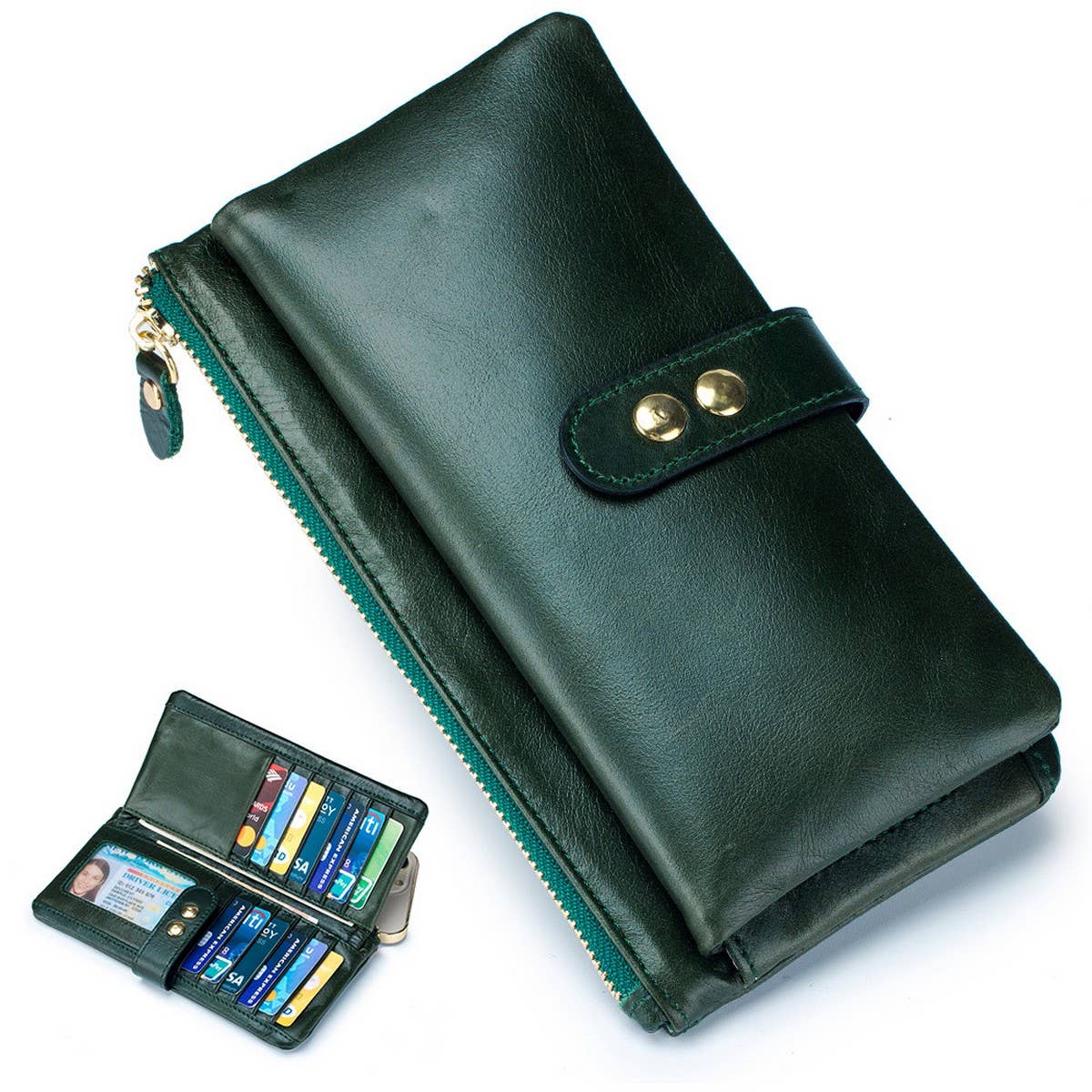 VINTAGE WAXED LEATHER MULTIFUNCTIONAL WALLET_CWAB3812