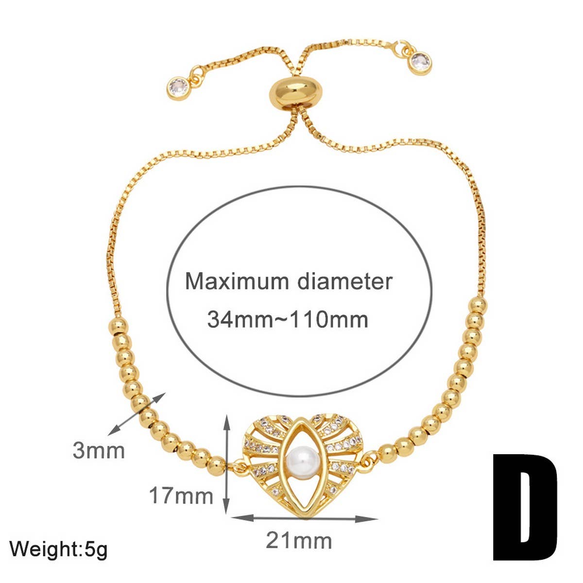 DEVIL'S EYE SET DIAMOND PEARL BRACELET