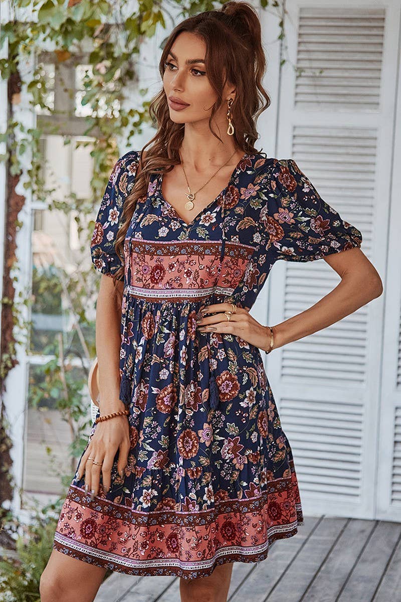 CWDSD7134_SUMMER LEISURE HOLIDAY STYLE SMALL FRESH DRESS