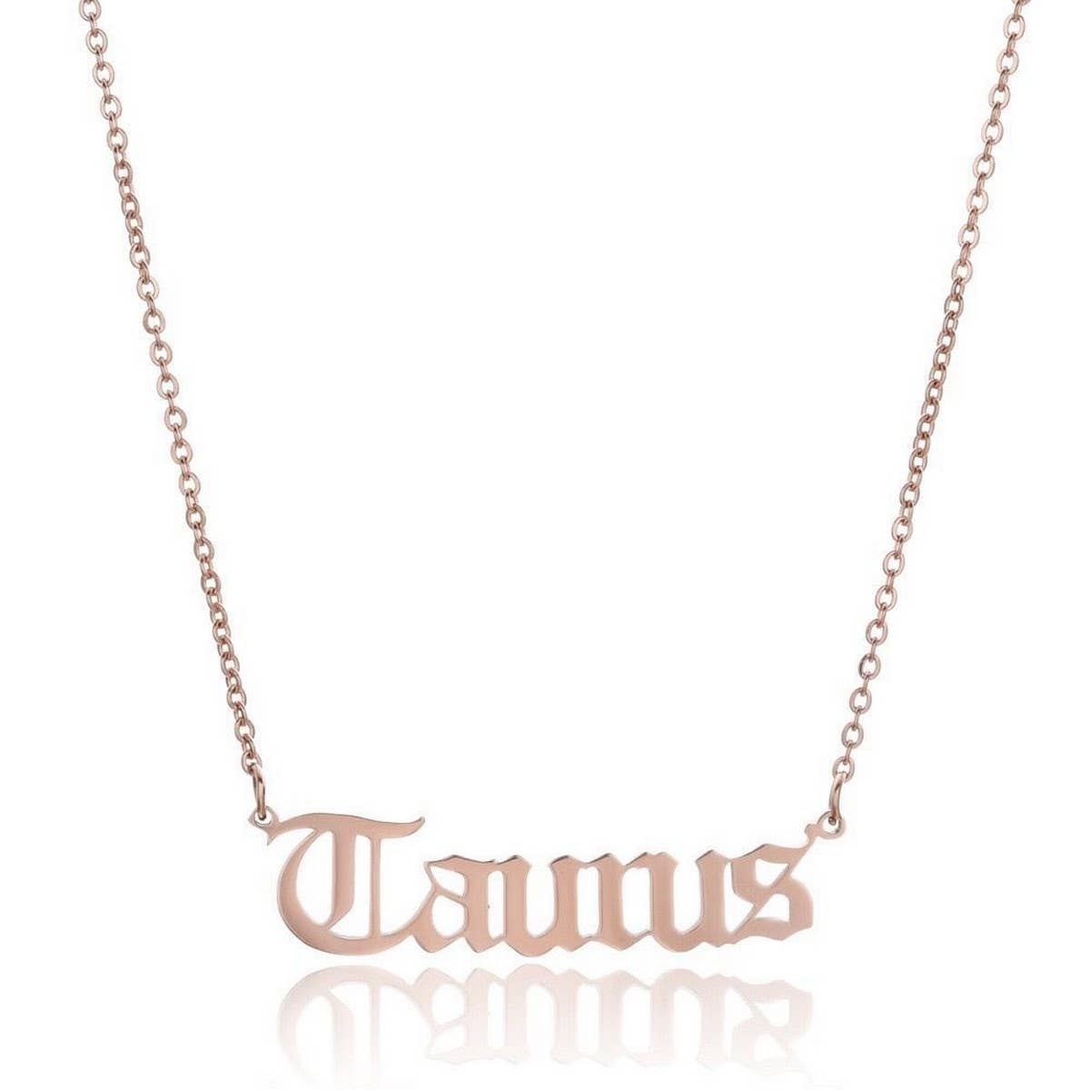STAINLESS STEEL ZODIAC PENDANT CLAVICLE NECKLACE_CWMM2719