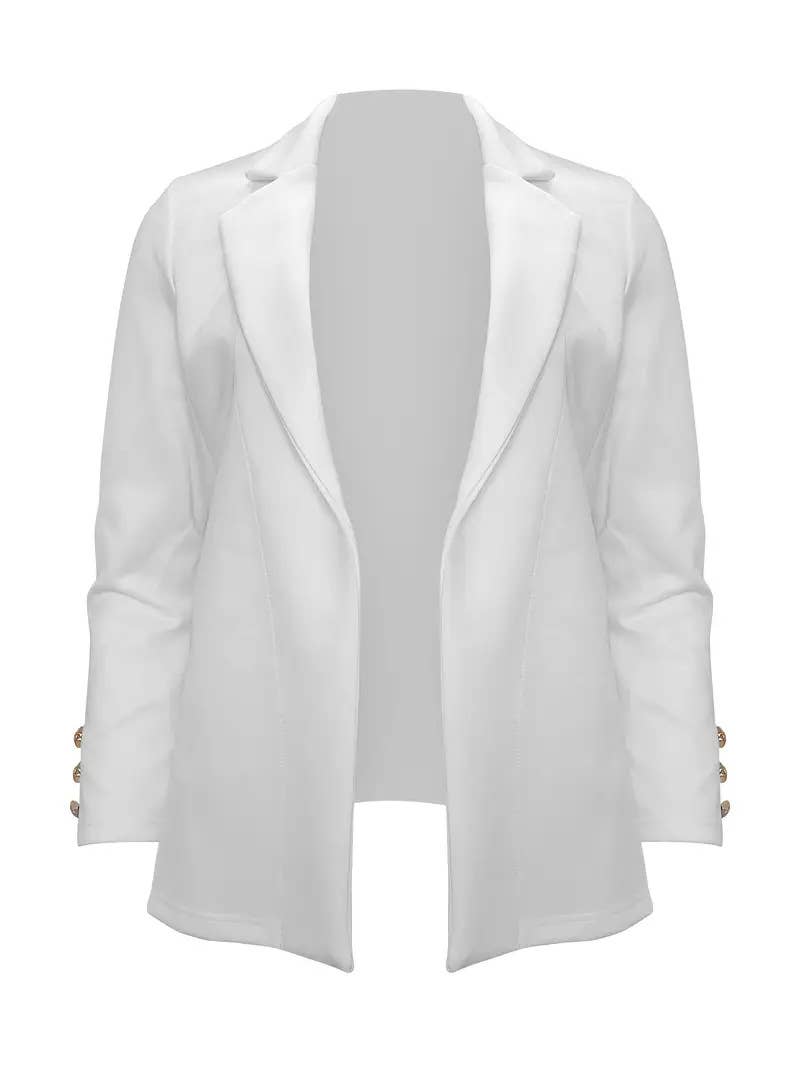 Fashionable and elegant solid-color lapel blazer