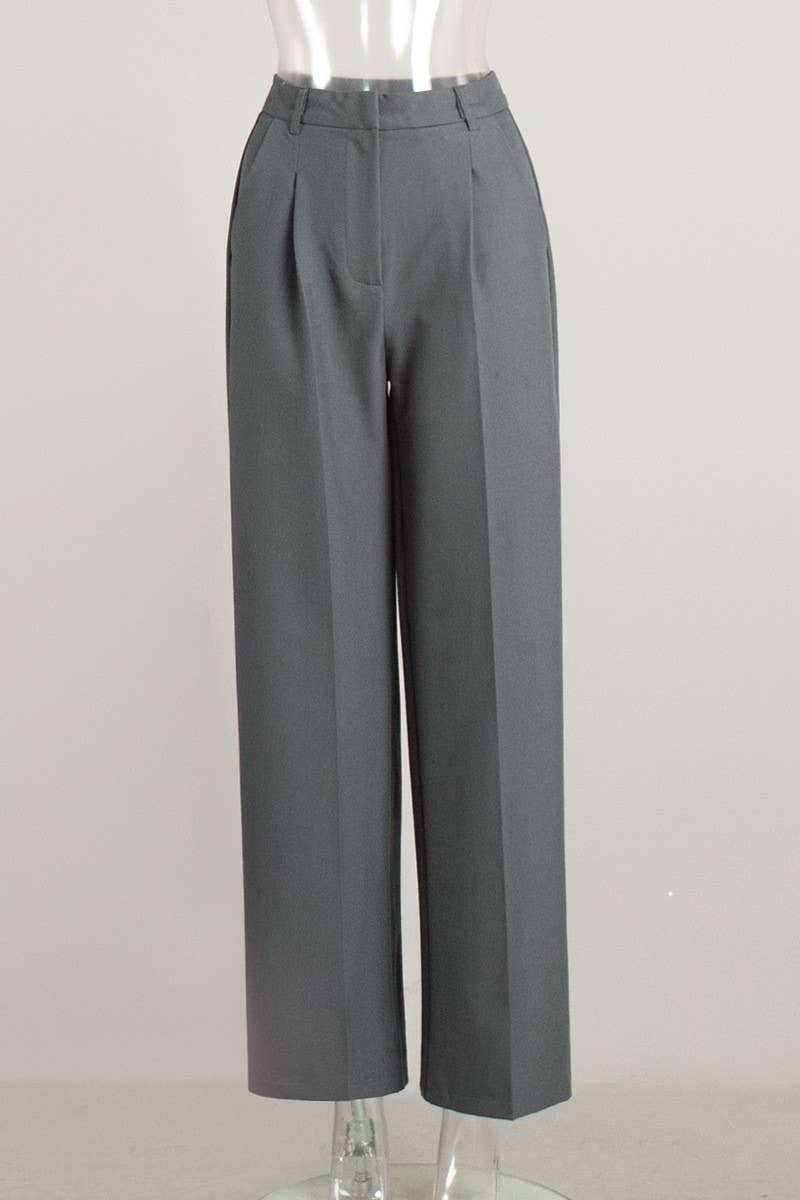 CWBLP2054_ELEGANT HIGH WAIST WIDE LEG OFFICE TROUSERS