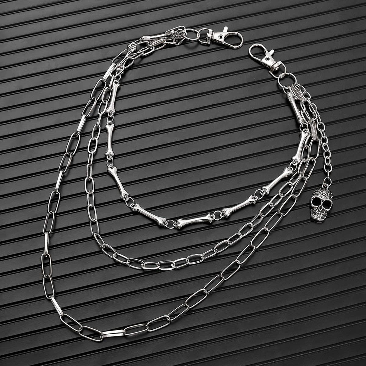 PERSONALIZED MULTI-LAYERED DENIM METAL CHAIN_CWMM4887