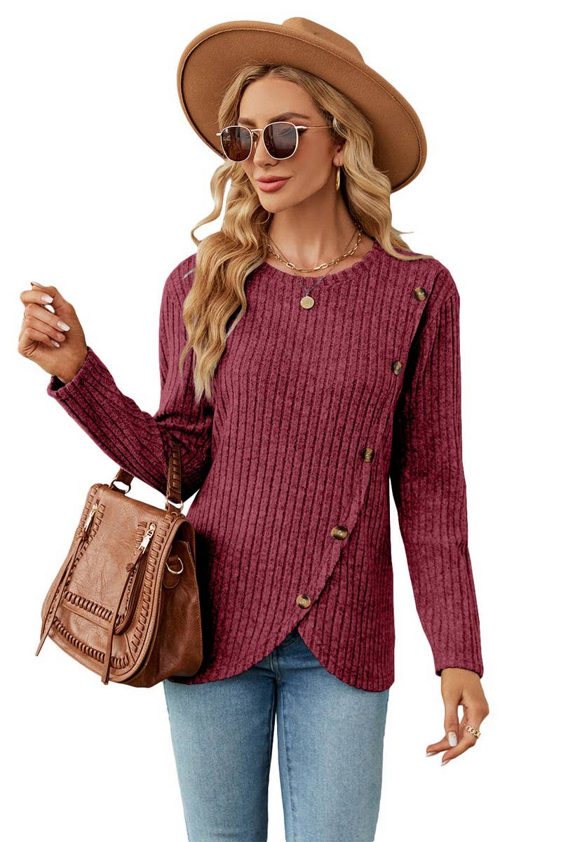 WOMEN TULIP HEM SHIRT_CWTSTL0780