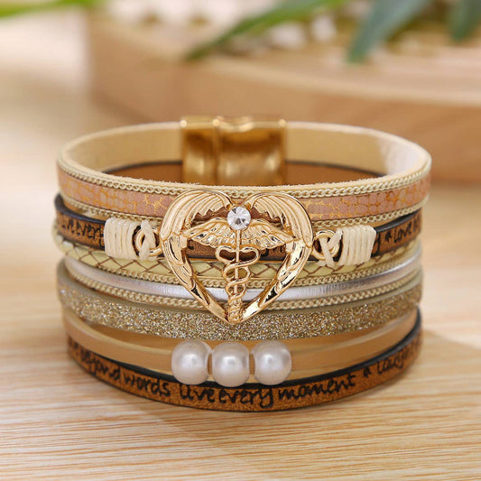 BOHEMIAN MAGNETIC CLASP MULTI-LAYER BRACELET_CWAJE1459