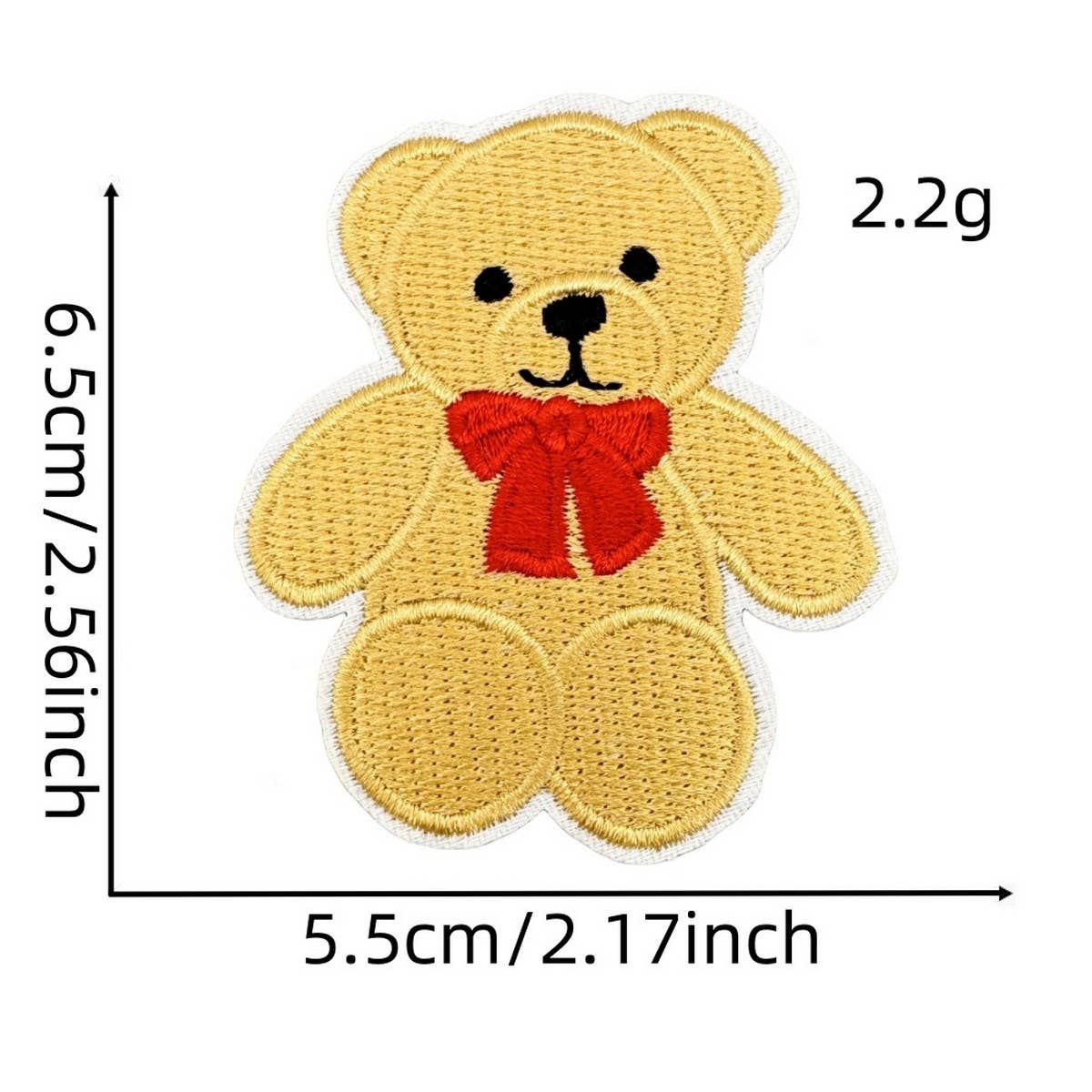 CUTE SOLID COLOR CARTOON BOW EMBROIDERED PATCH
