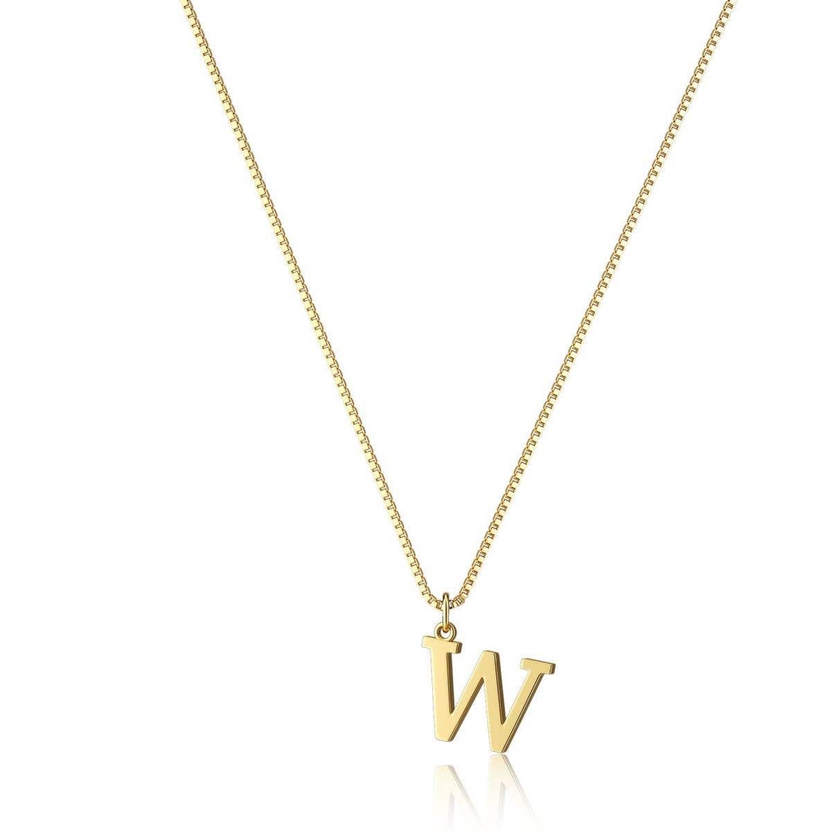 Simple and fashionable glossy 26-letter necklace