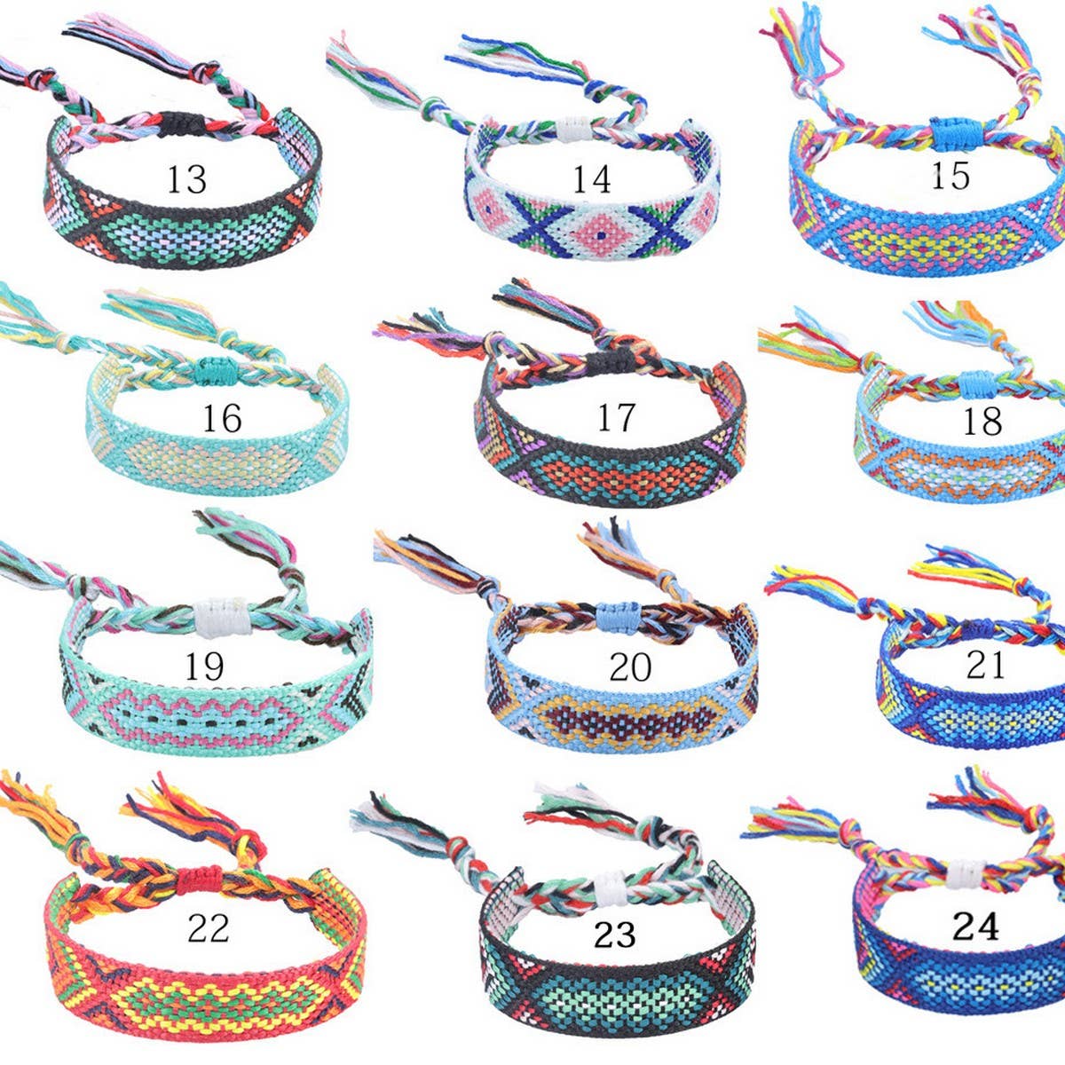 ETHNIC STYLE COLORFUL TASSEL WOVEN BRACELET