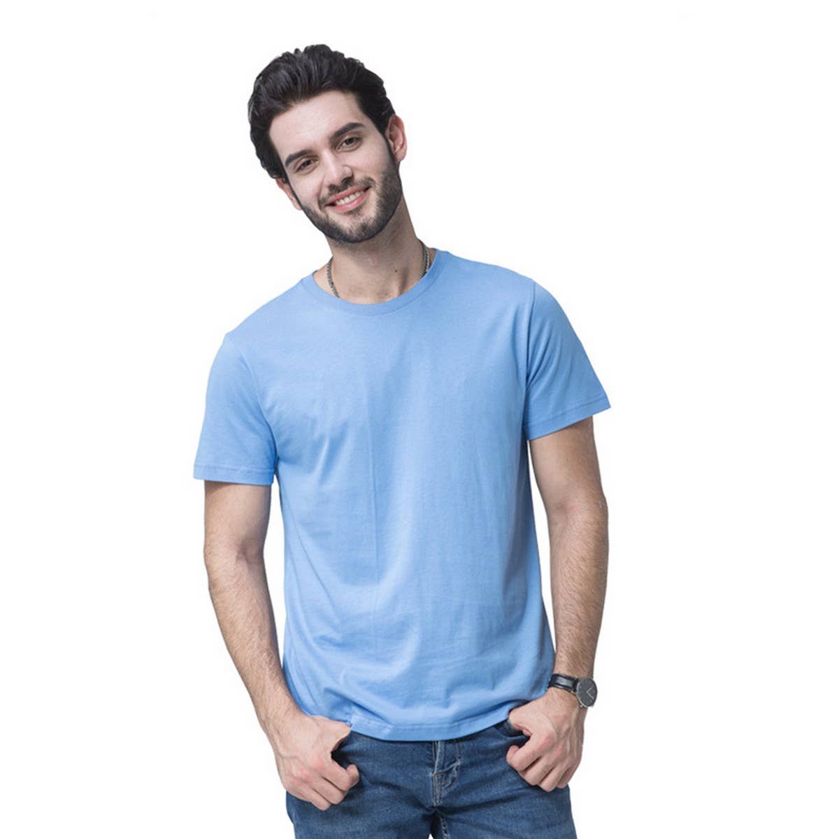 170g Slim Fit Cotton Crewneck Tee ??Unisex Basic Shirt