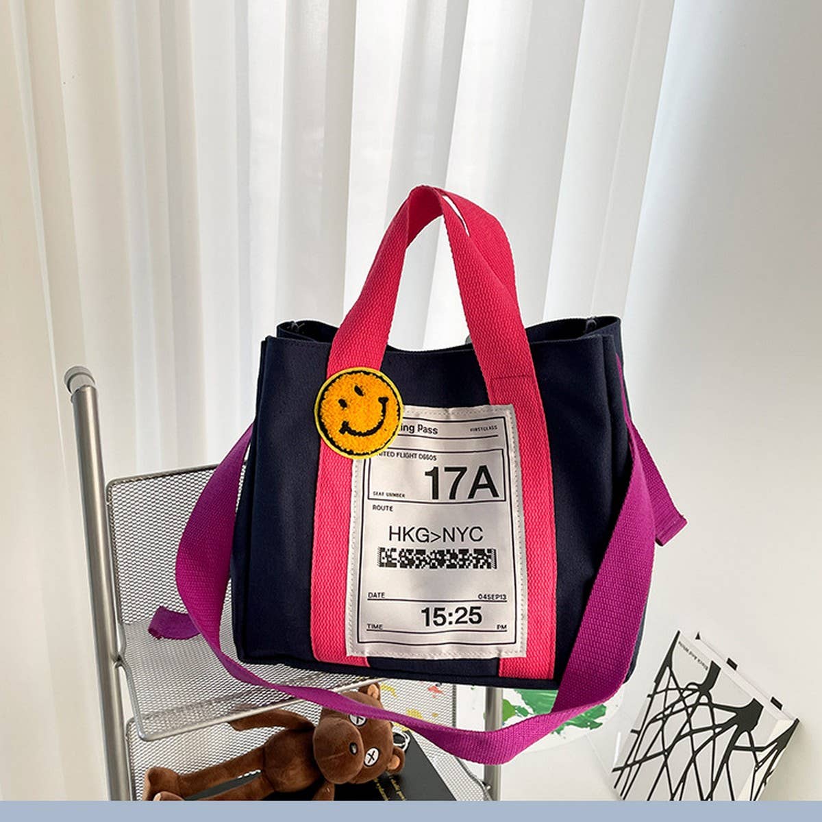 LARGE CAPACITY CUTE CANVAS SHOULDER BAG TOTE BAG_CWAB1674