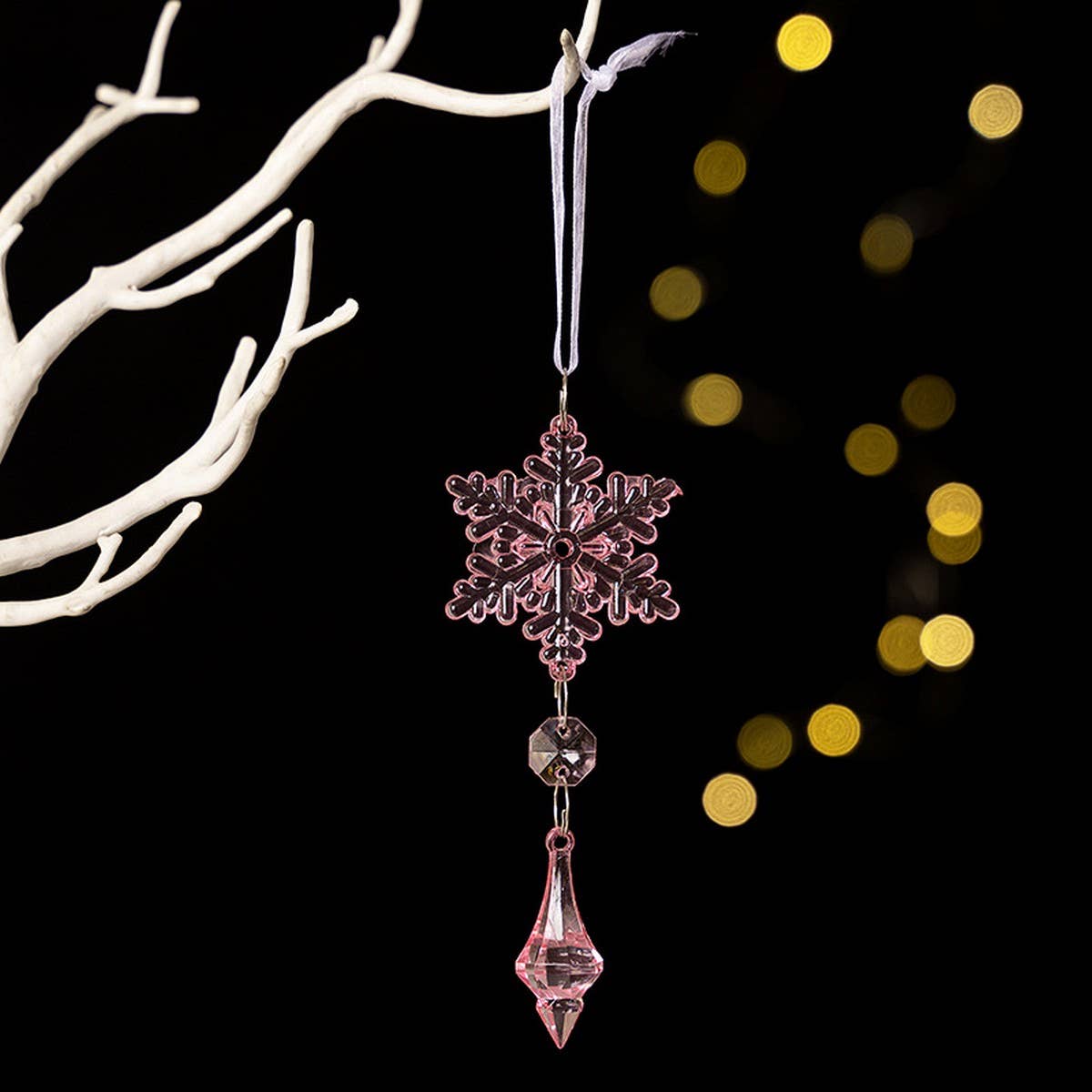 CWMM10186_COLORFUL ACRYLIC SNOWFLAKE  ORNAMENTS FOR XMAS