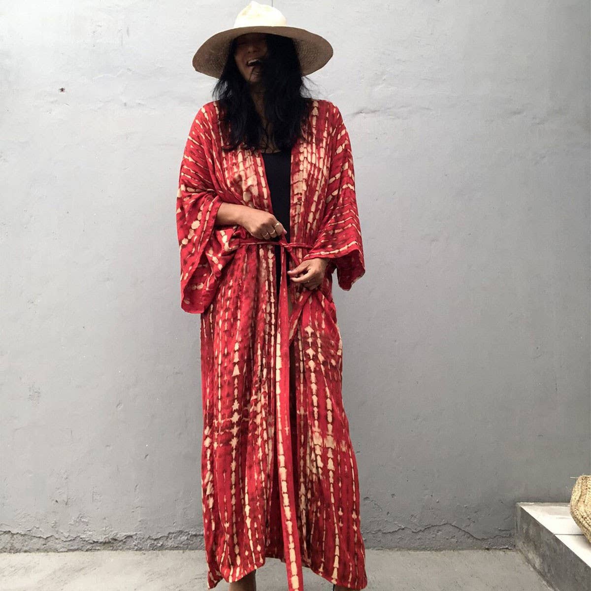 Tie-Dye Beach Cover-Up Cardigan Bikini Sunscreen