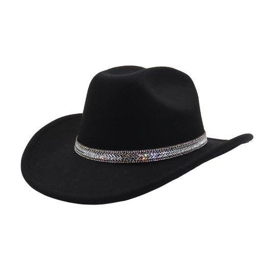 Western Wool Cowboy Fedora Hat for Couples_CWAH04396