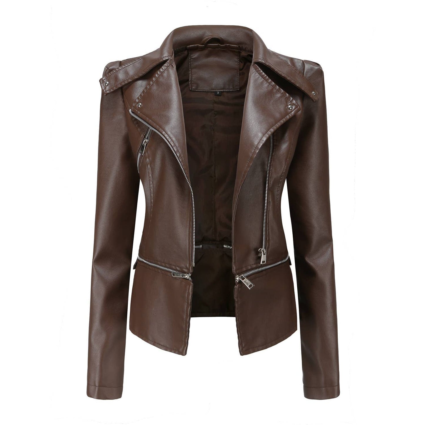 Women's leather garment with removable hem