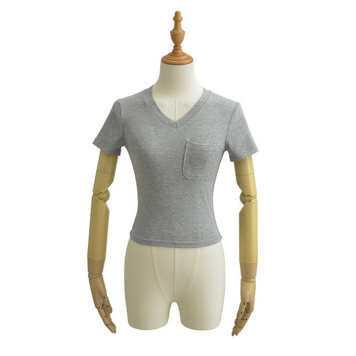 Slim-fit short crop top with a hot chick base