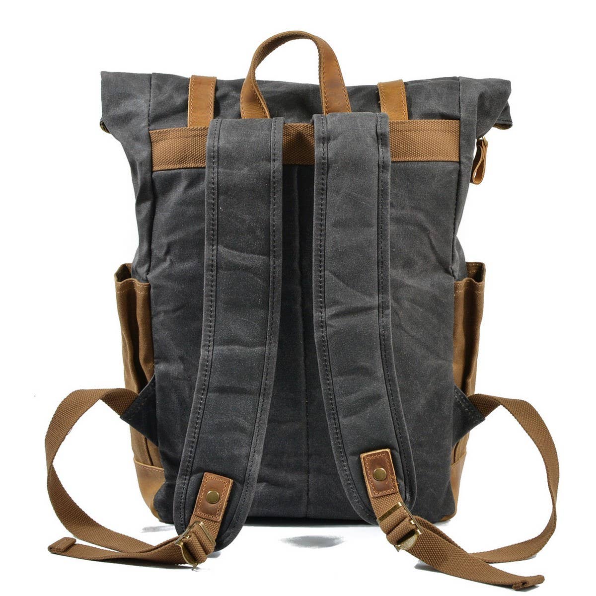 Retro Waterproof Canvas Hiking Backpack_CWAB5523