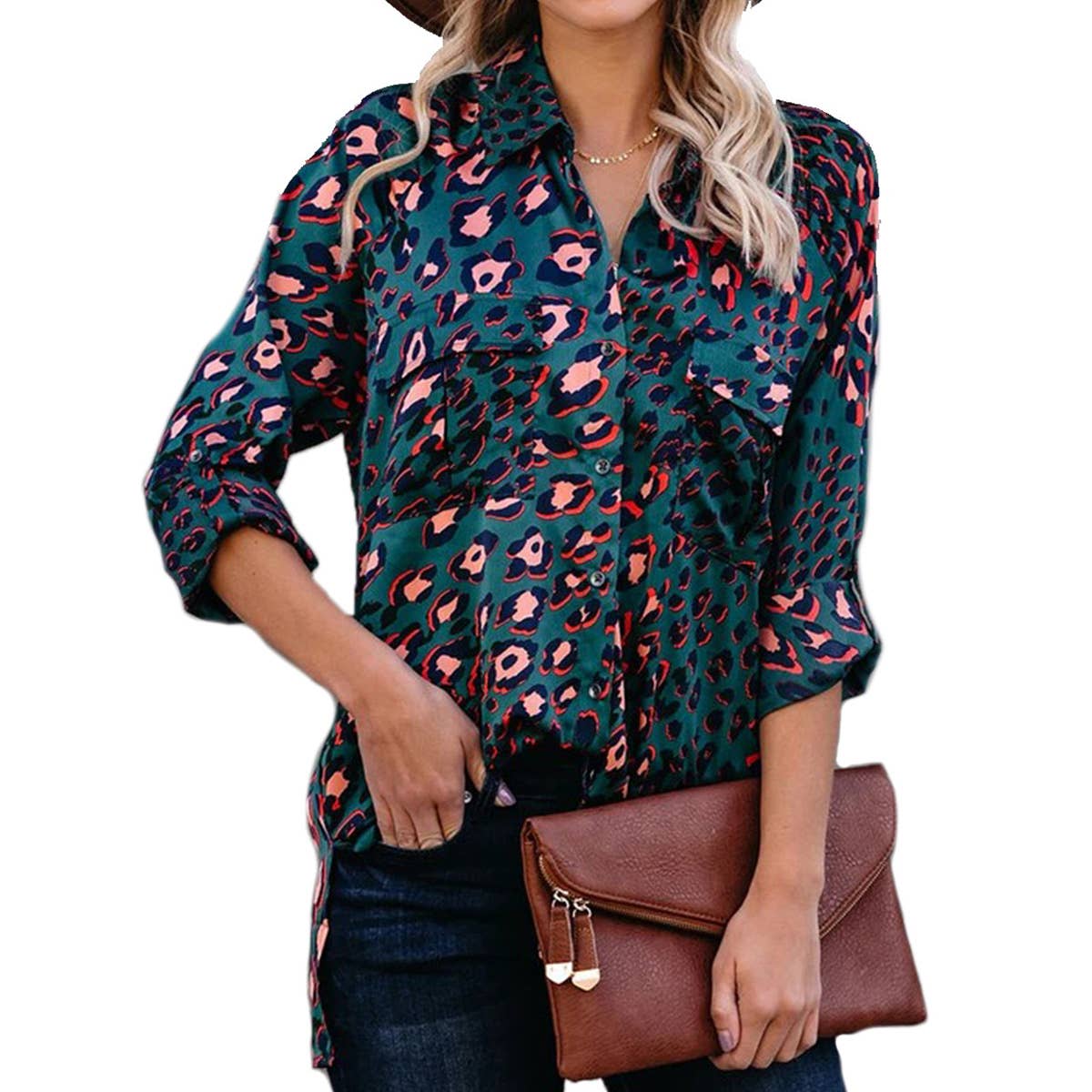 LEOPARD PRINT FASHION CASUAL LONG-SLEEVED SHIRT