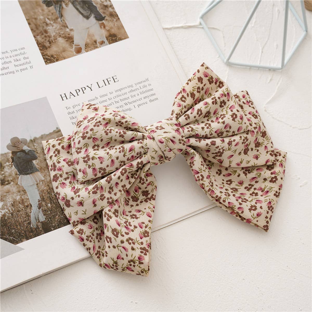 NEW THREE-LAYER KNOTTED LARGE BOW HAIRPIN_CWAHA0852