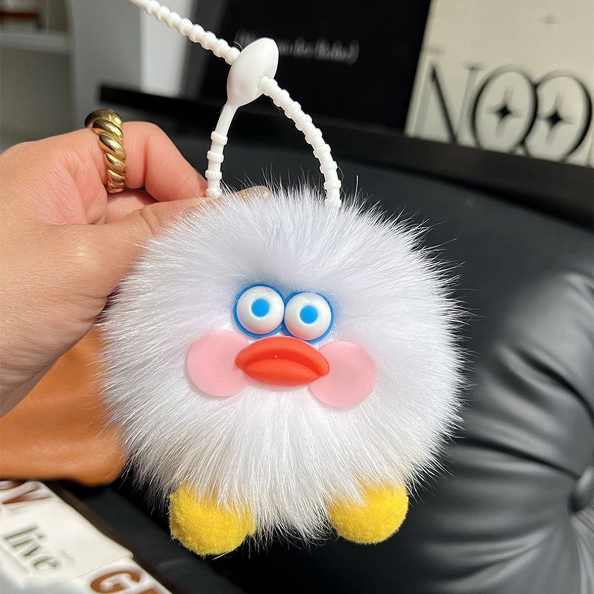 CARTOON DOLL PLUSH DUCK CAR KEYCHAIN PENDANT_CWMM2496