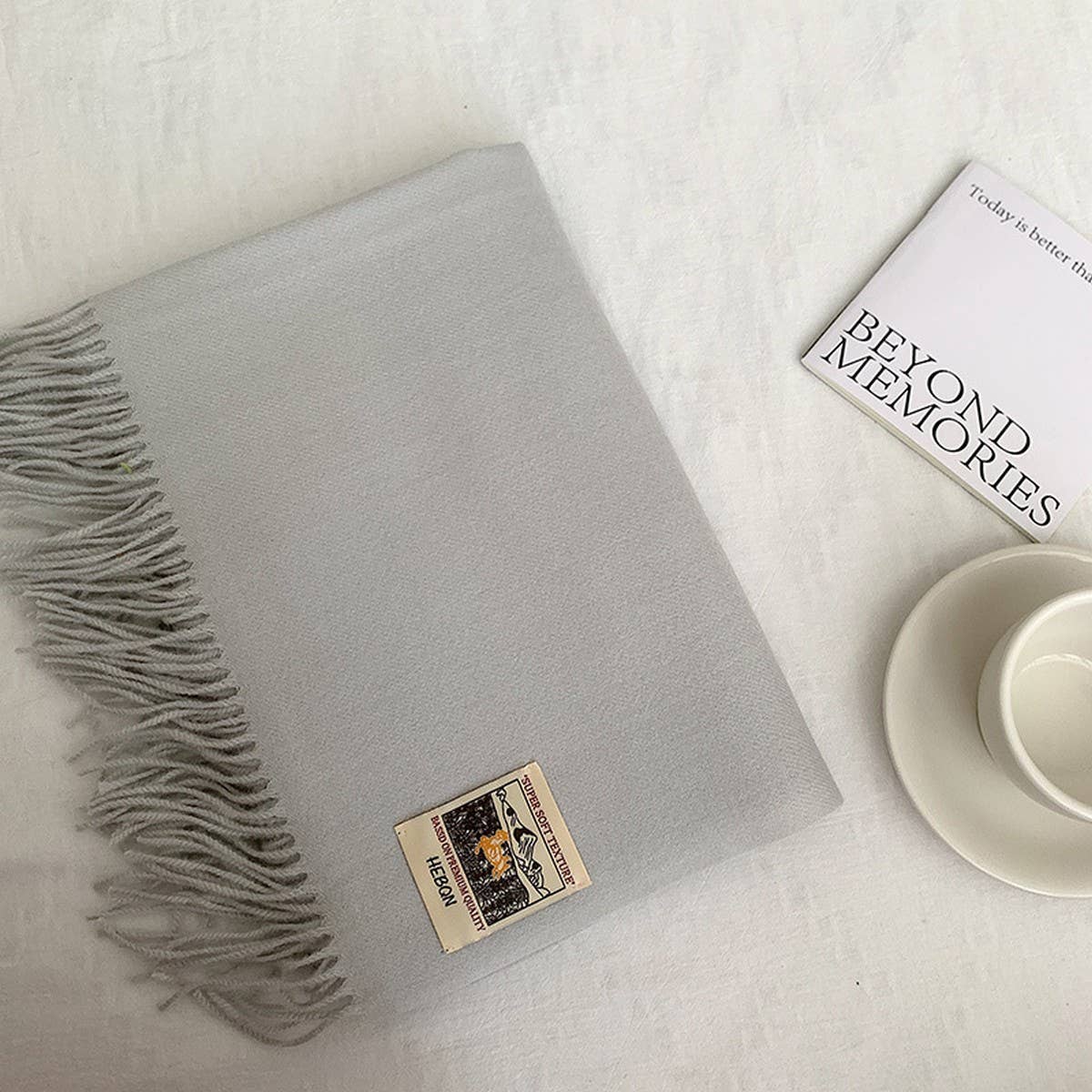 Solid Color Faux Cashmere Scarf -Winter Wrap_CWASC2303