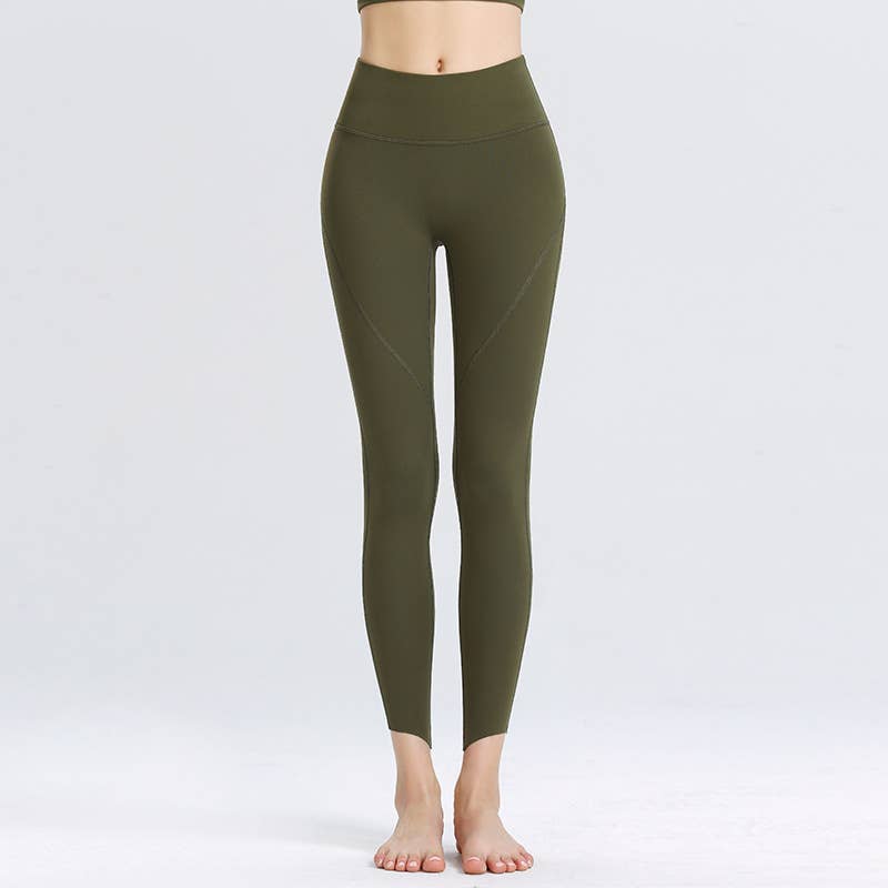 High-waisted sports running tight-fitting pants