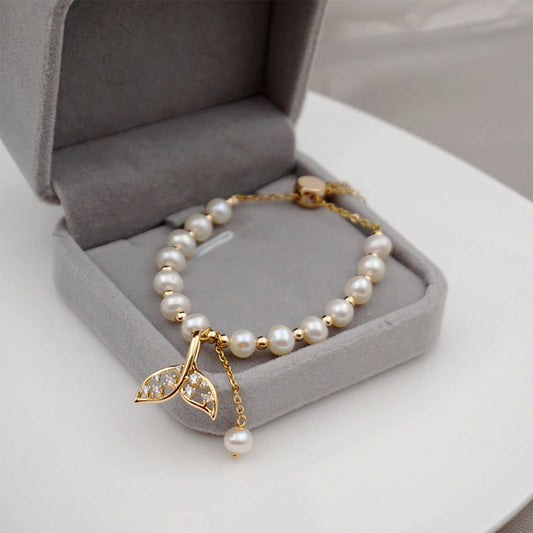 FRESHWATER PEARL SIMPLE VINTAGE BRACELET