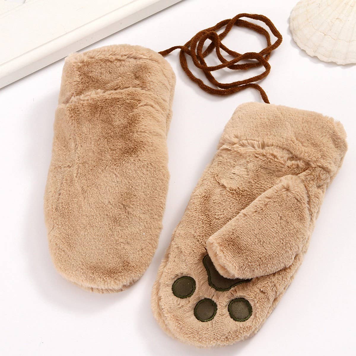 CUTE WINTER STUDENT FLEECE COLD PROTECTION GLOVES_CWAG0273