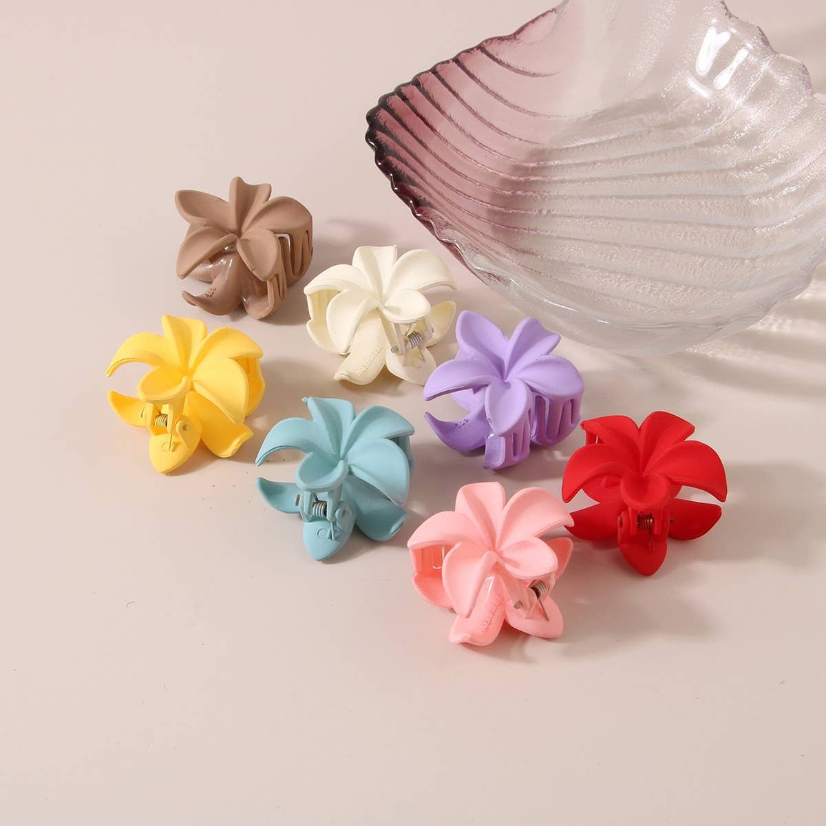 Candy Color Plumeria Claw Clip, Small Flower Clip_CWMM4939