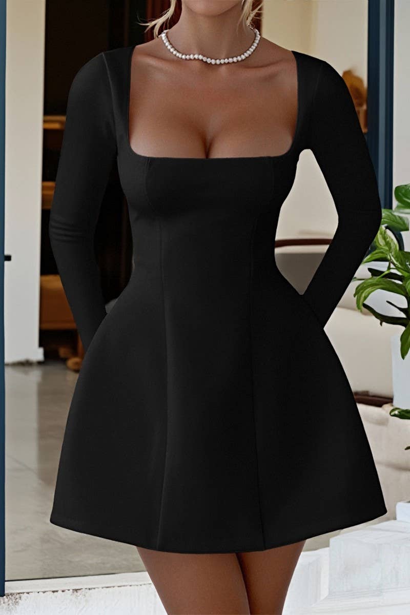 CWDSD10828_ELEGANT LONG SLEEVE COCKTAIL MINI DRESS