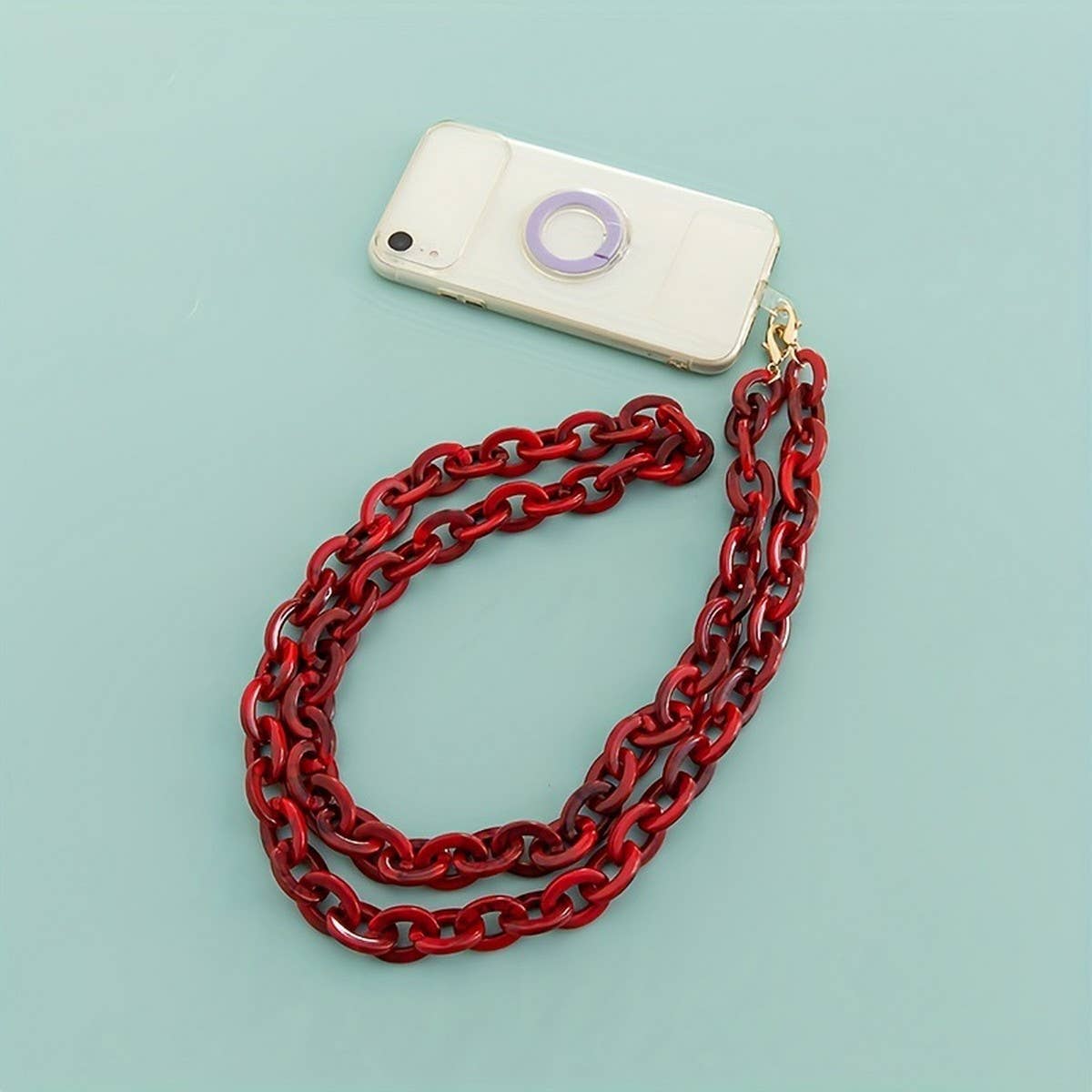 47" Oval 0.67*0.98" Acrylic Chain Bag Strap_CWMM5099