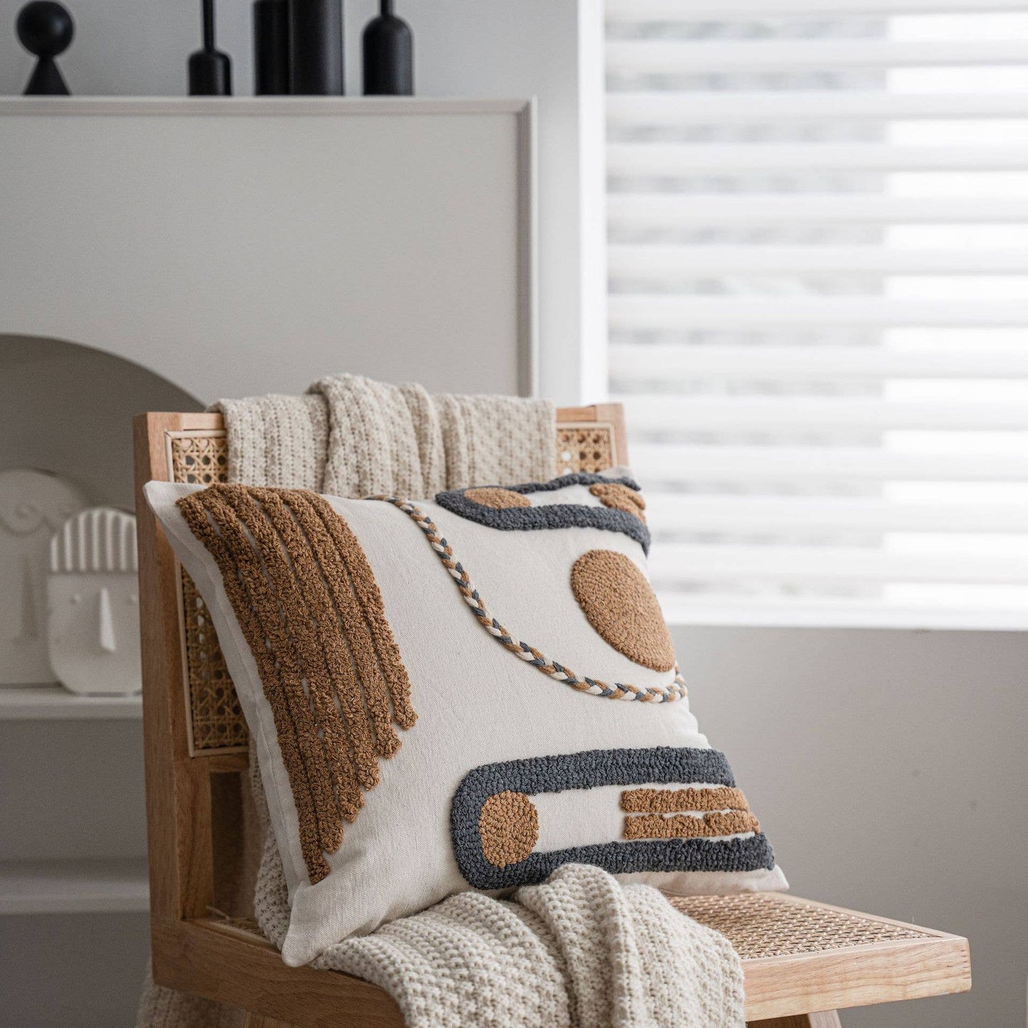 MULTI FLEECE PATTERNED COZY PILLOW COVER