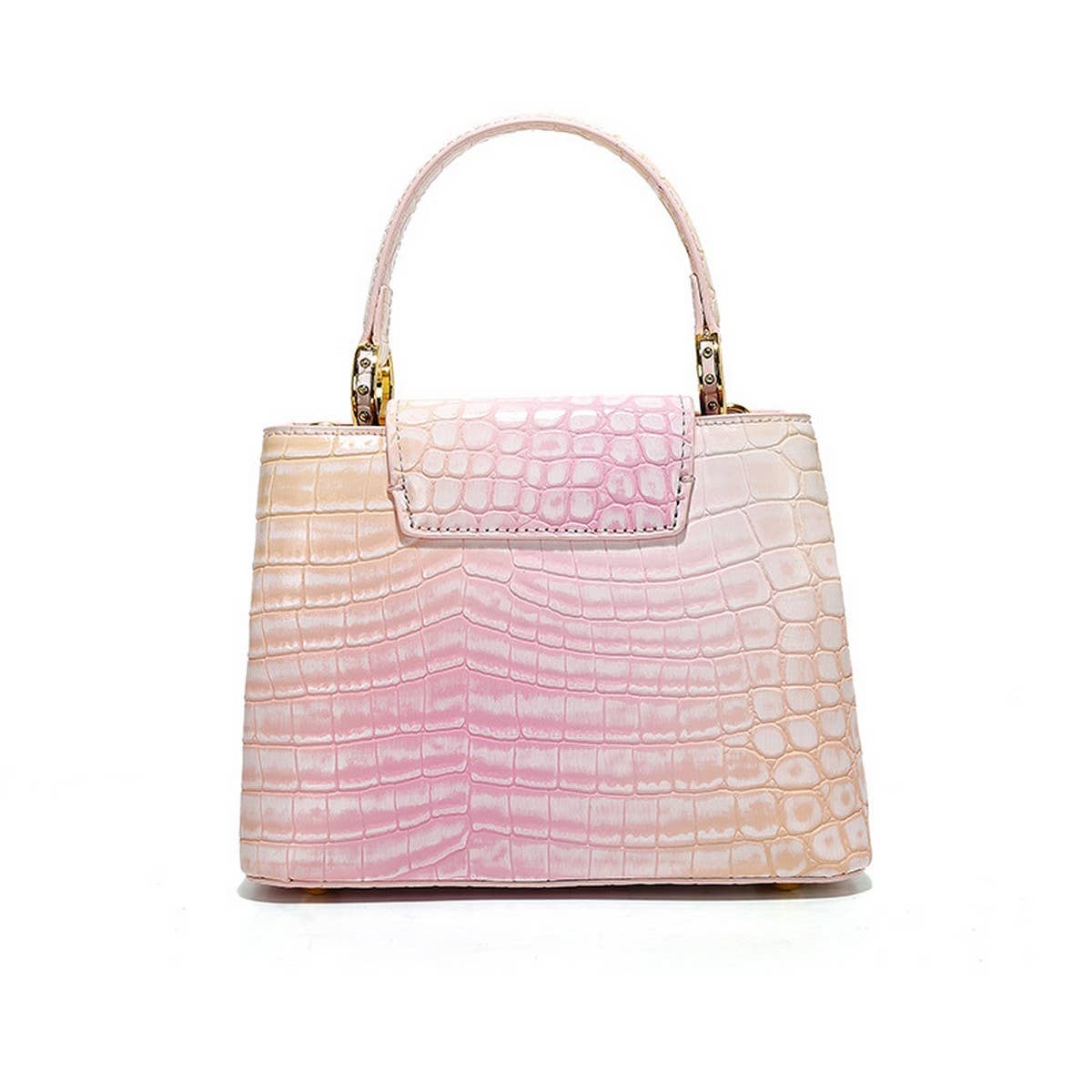 CROCODILE PATTERN HIGH-END SHINY LEATHER HANDBAG_CWAB3617