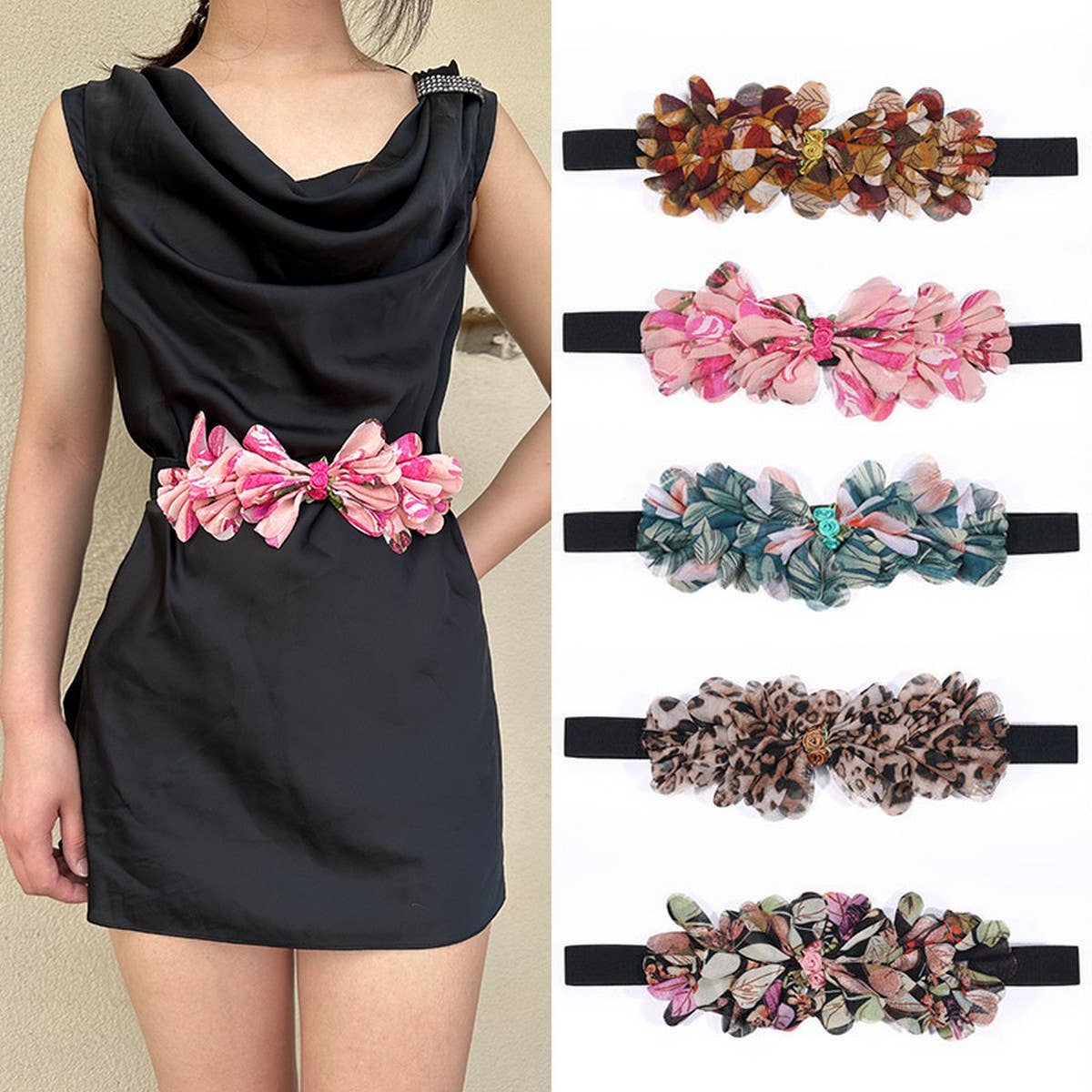 Fashion Elastic Wide Waist Belt for Women Dress_CWMM6427