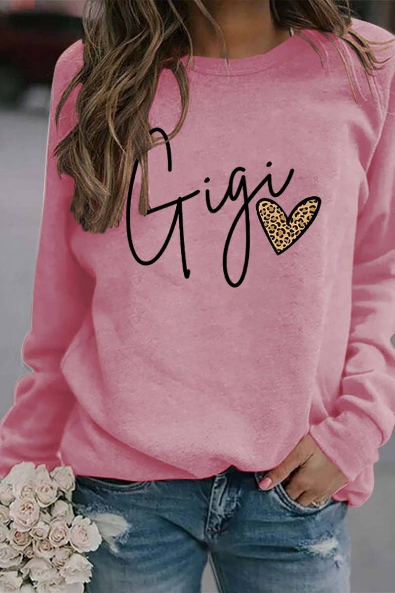 VALENTINE  LETTER PRINTED LONG SLEEVE PULLOVER_CWTSTL0968