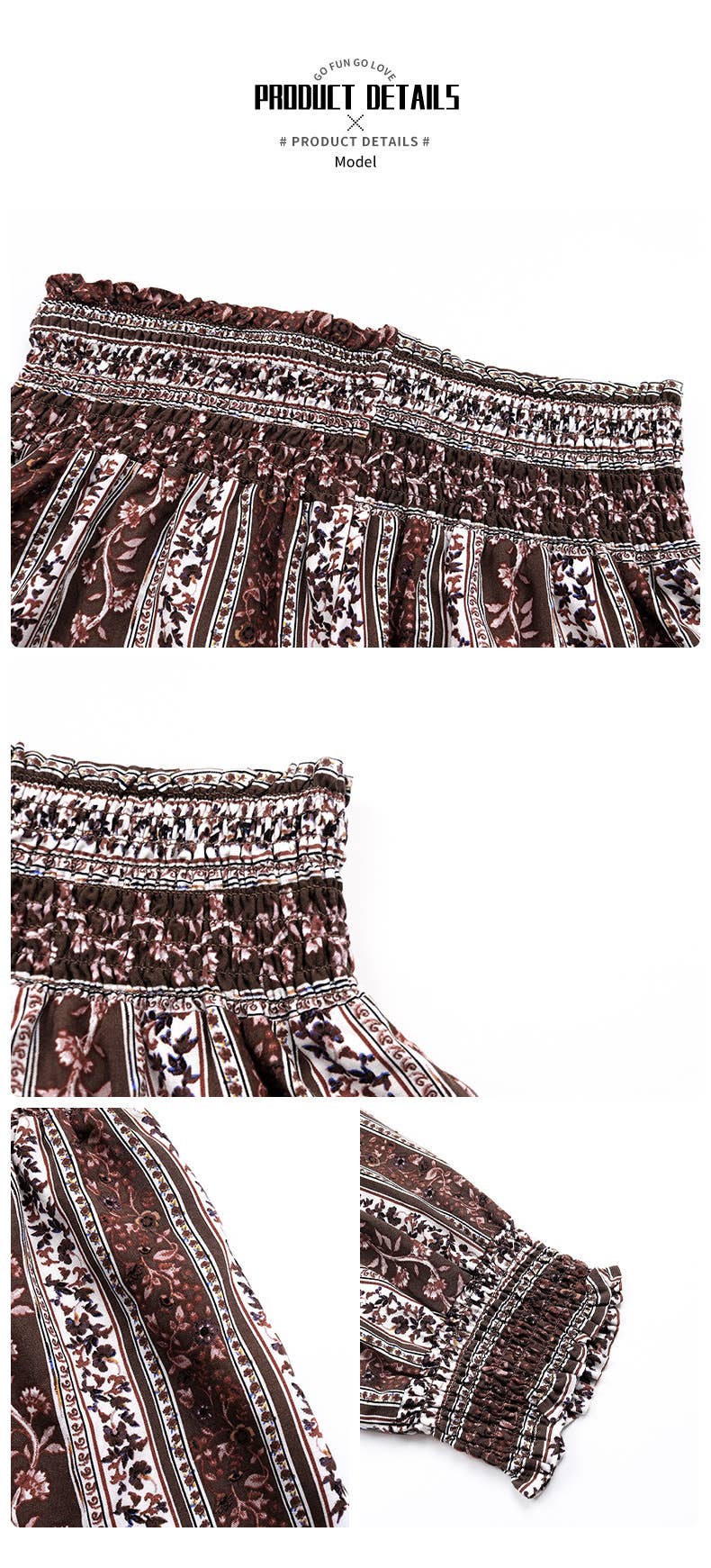 Ethnic style printed pants