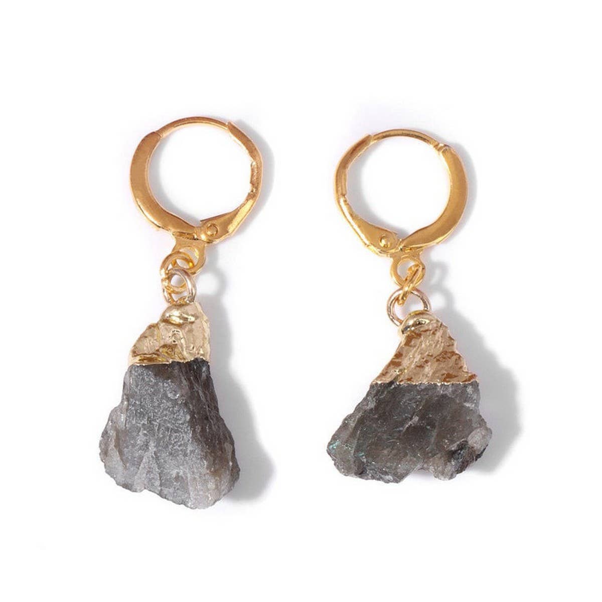 NATURAL STONE AMETHYST ORIGINAL STONE EARRINGS