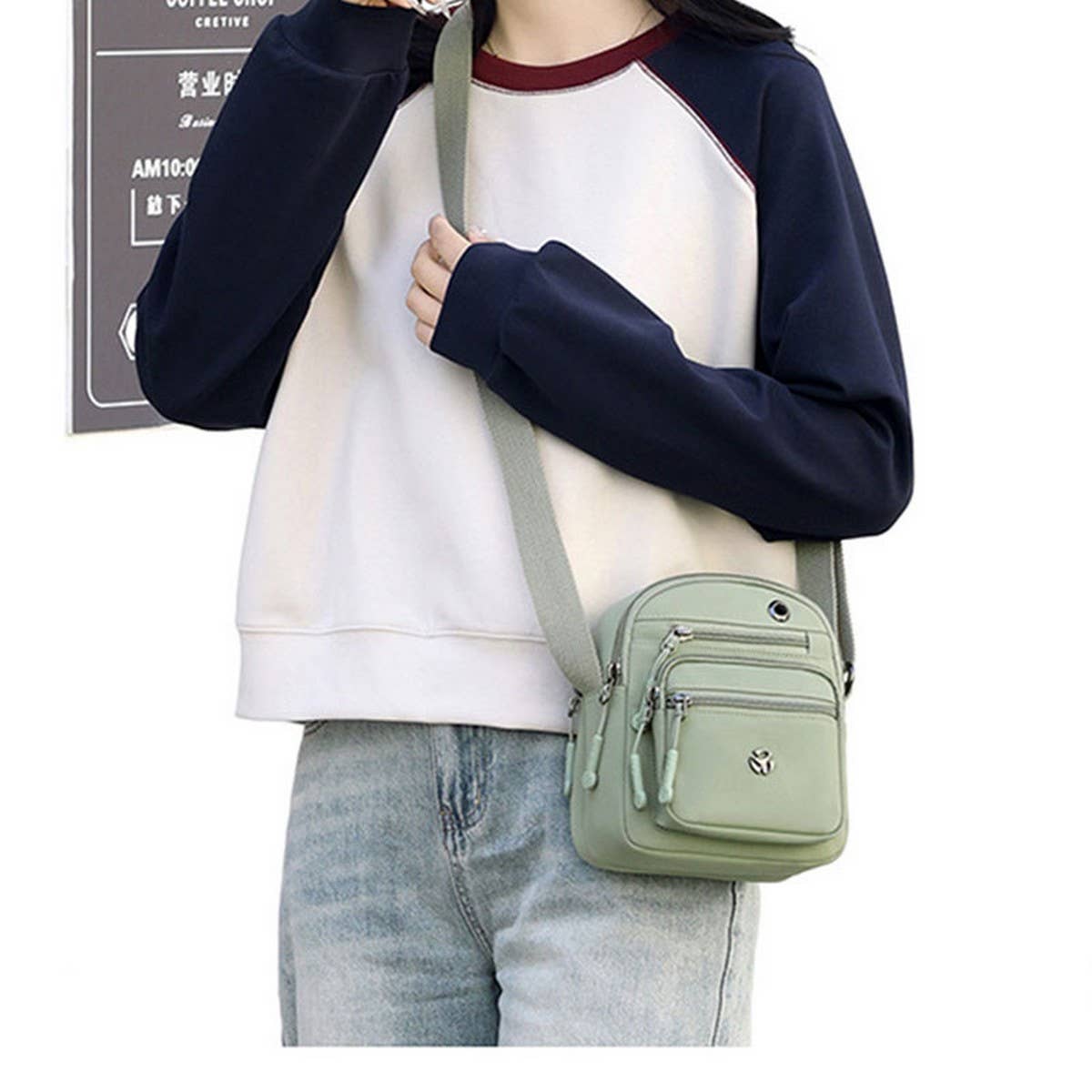 CASUAL SIMPLE NYLON SHOULDER CROSSBODY BAG_CWASC1775