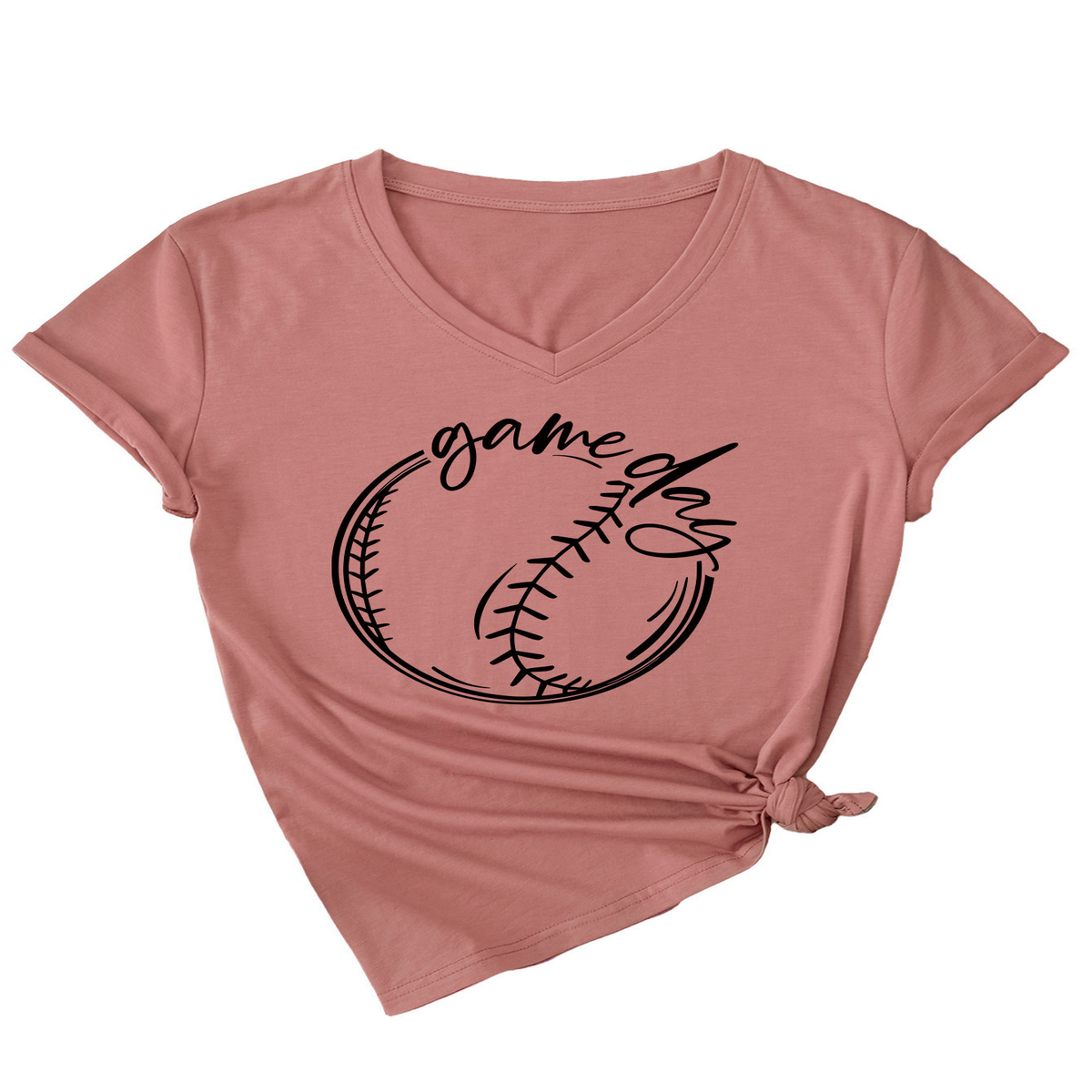 Casual Women??¢s Tee ??Game Day V-Neck Design_CWTTS1535
