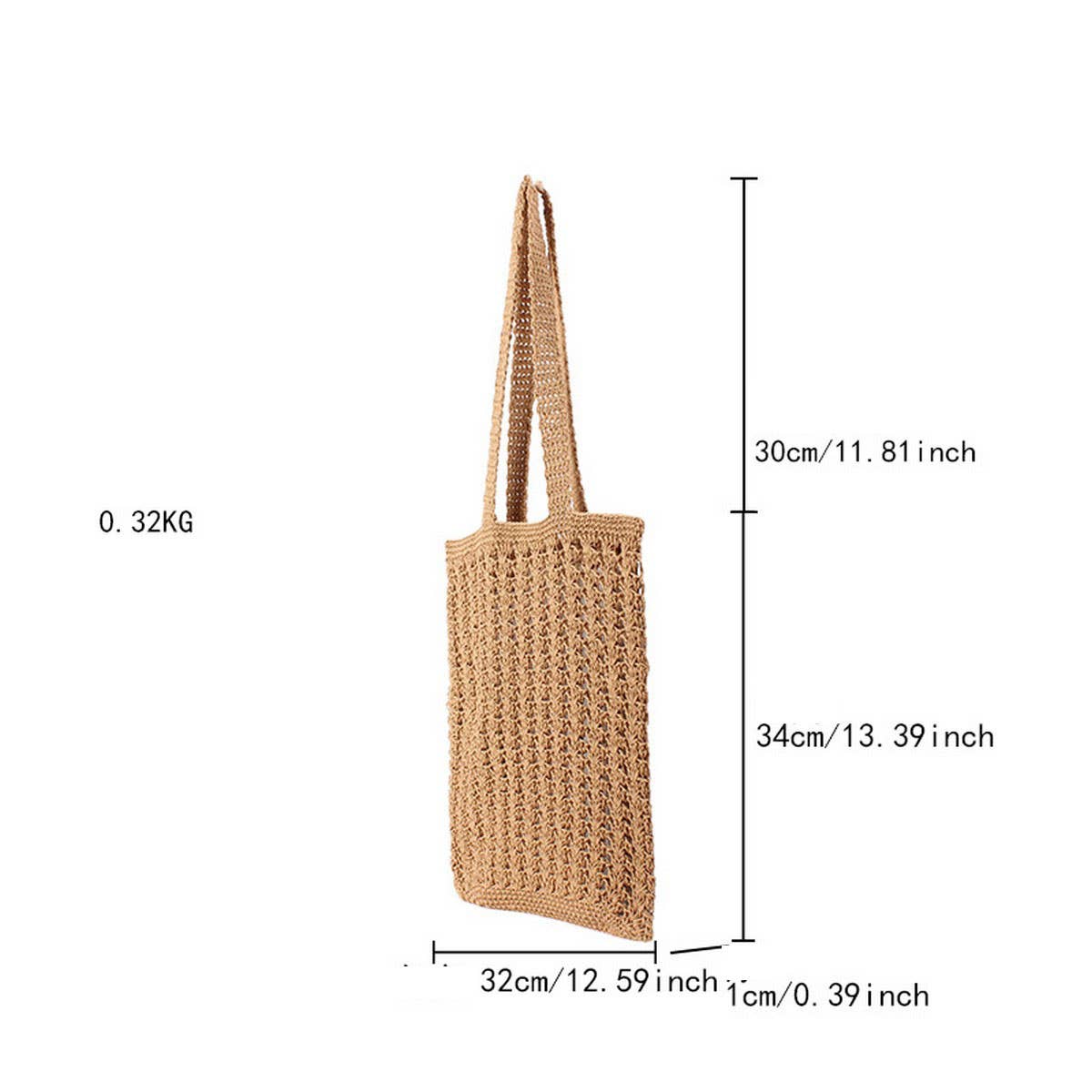 HOLLOW ONE-SHOULDER BAG BEACH BAGS TOTES WITH MESH_CWAB4664