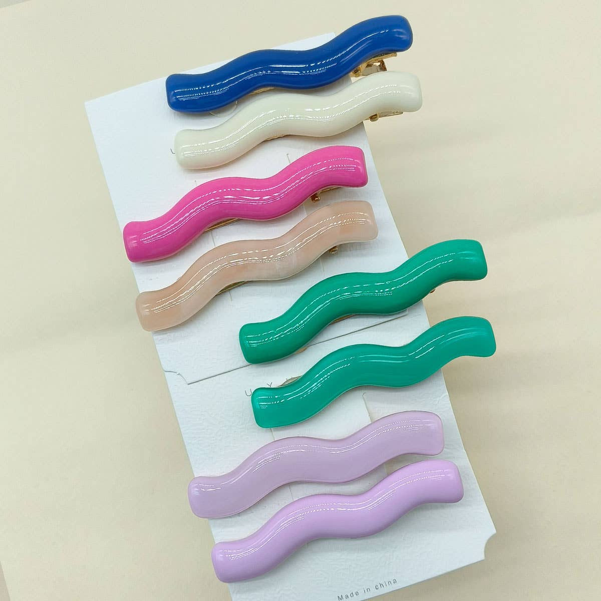 Candy Color Acrylic Wave Hair Clip - Side Bang Pin_CWAHA1289