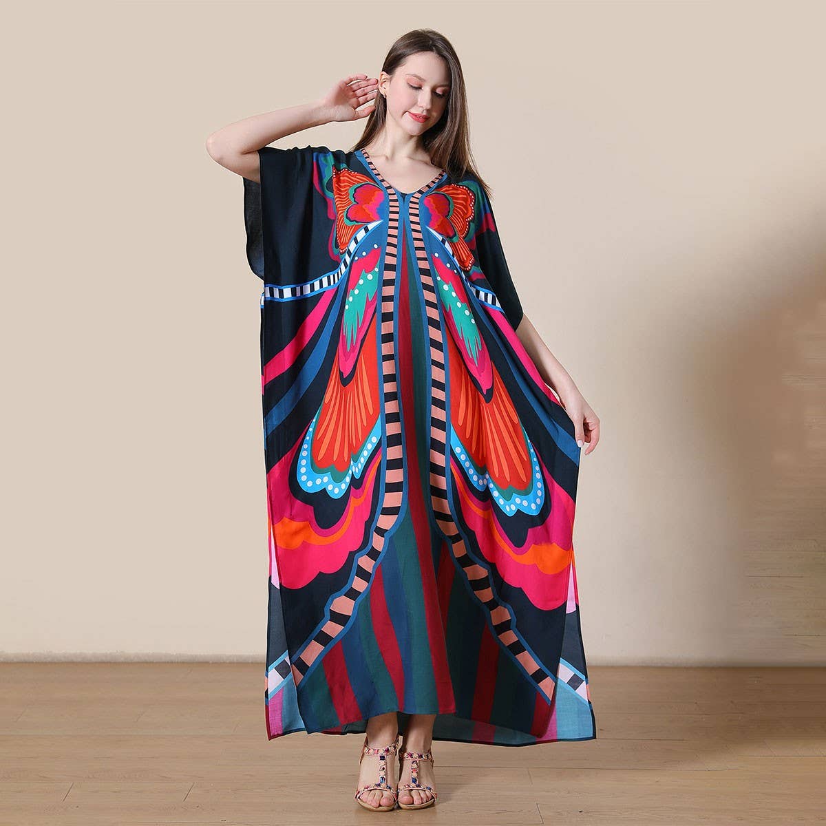 Loose Fit Cotton Bikini Beach Dress Cover-Up