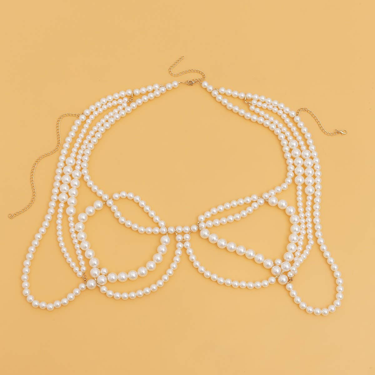 IMITATION PEARL HOLLOW TASSEL BODY CHAIN