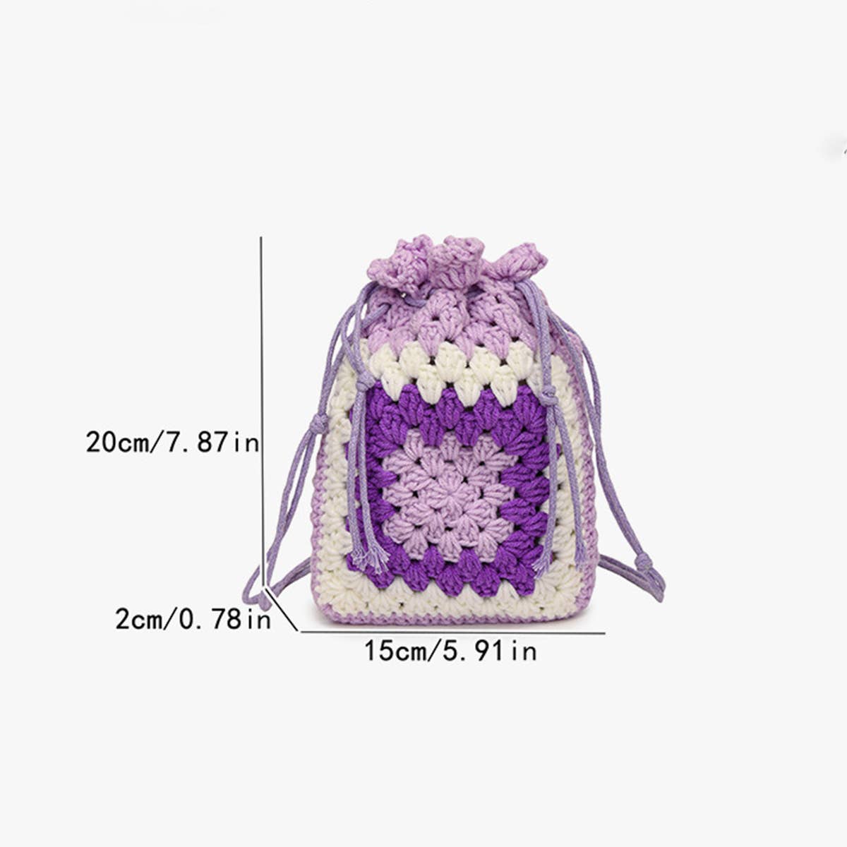 SWEET AND FASHIONABLE CONTRAST COLOR CROSSBODY BAG_CWAB2400