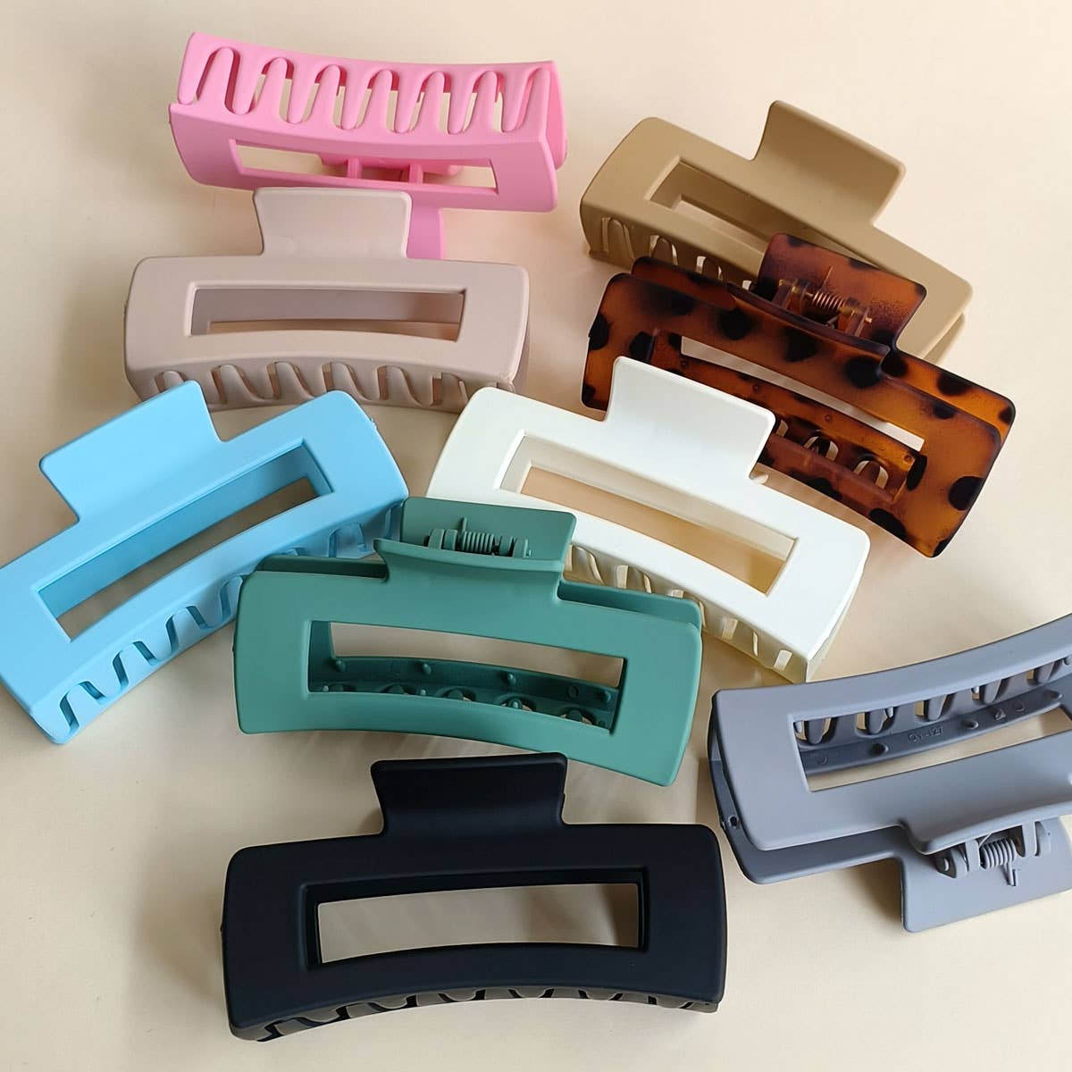 4.1 Inch Matte PS Plastic Hair Claw Clip, Wholesal_CWAHA0091