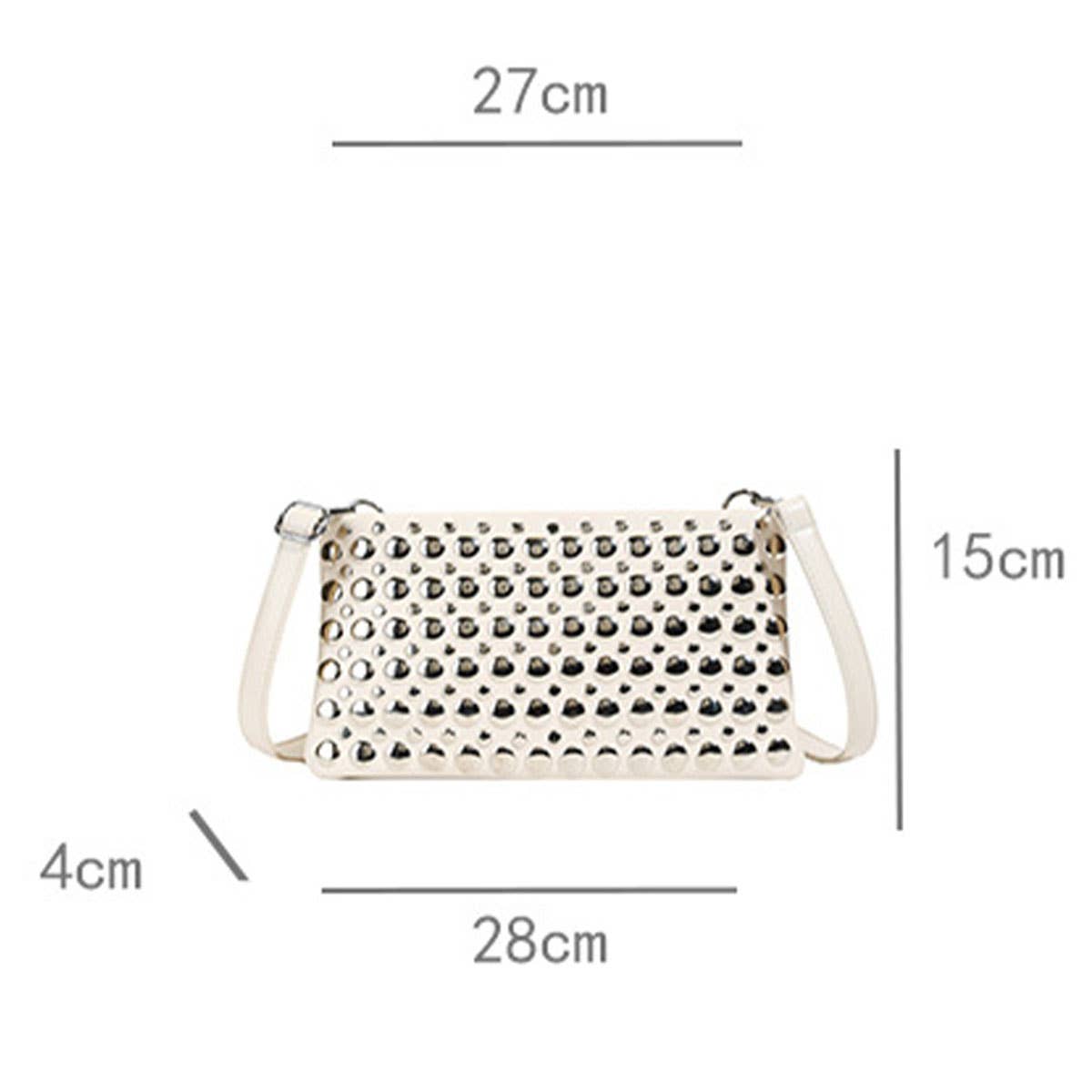 Personalized trendy riveted single-shoulder bag