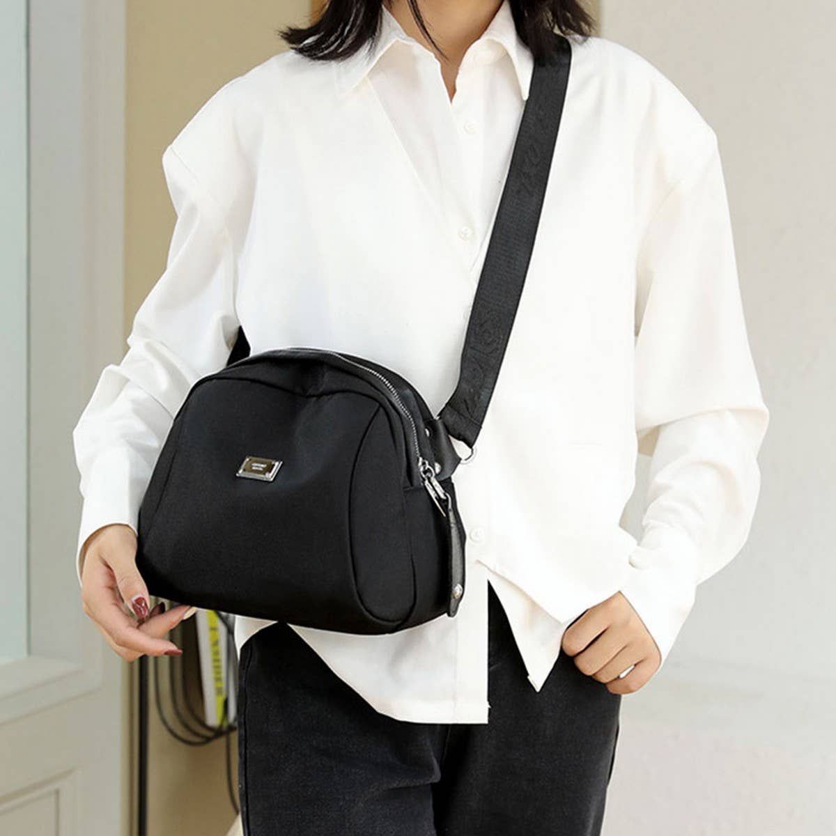 FASHIONABLE VERSATILE CANVA CROSSBODY SHOULDER BAG