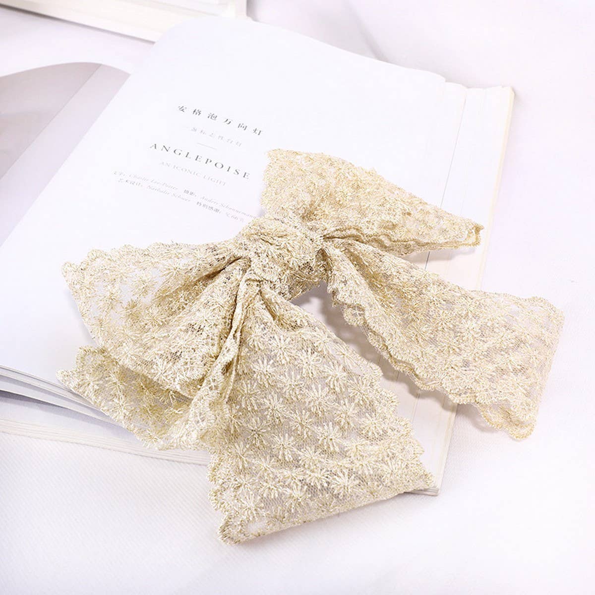 PALACE STYLE HAIR BOW EMBROIDERY HAIRPINS_CWAHA1186