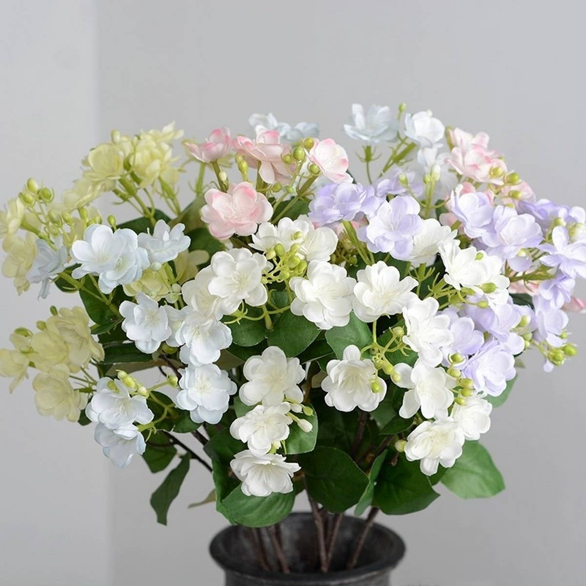 Faux Jasmine & Begonia Bouquet for Home Decor