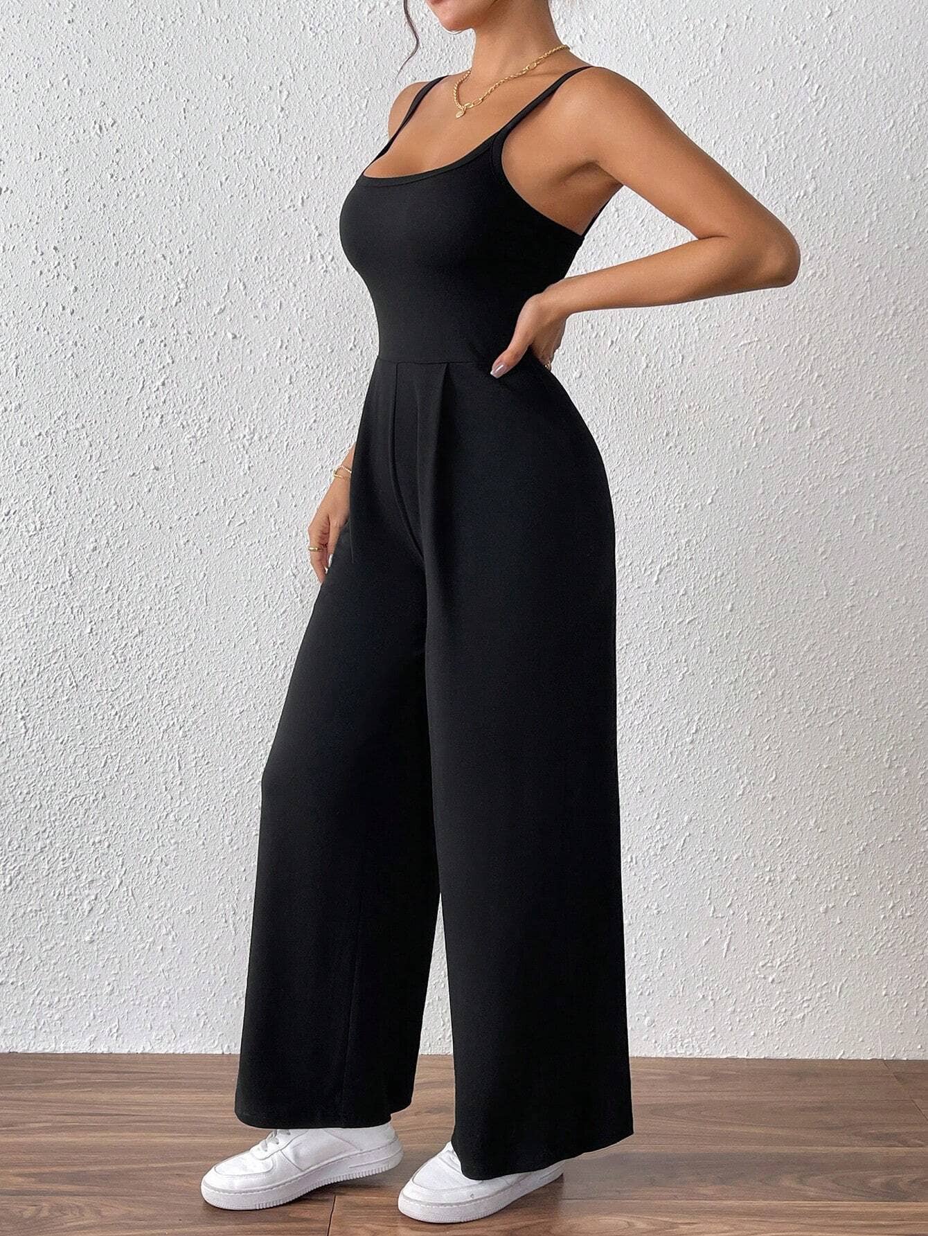 Simple elegant jumpsuit sexy halter jumpsuit